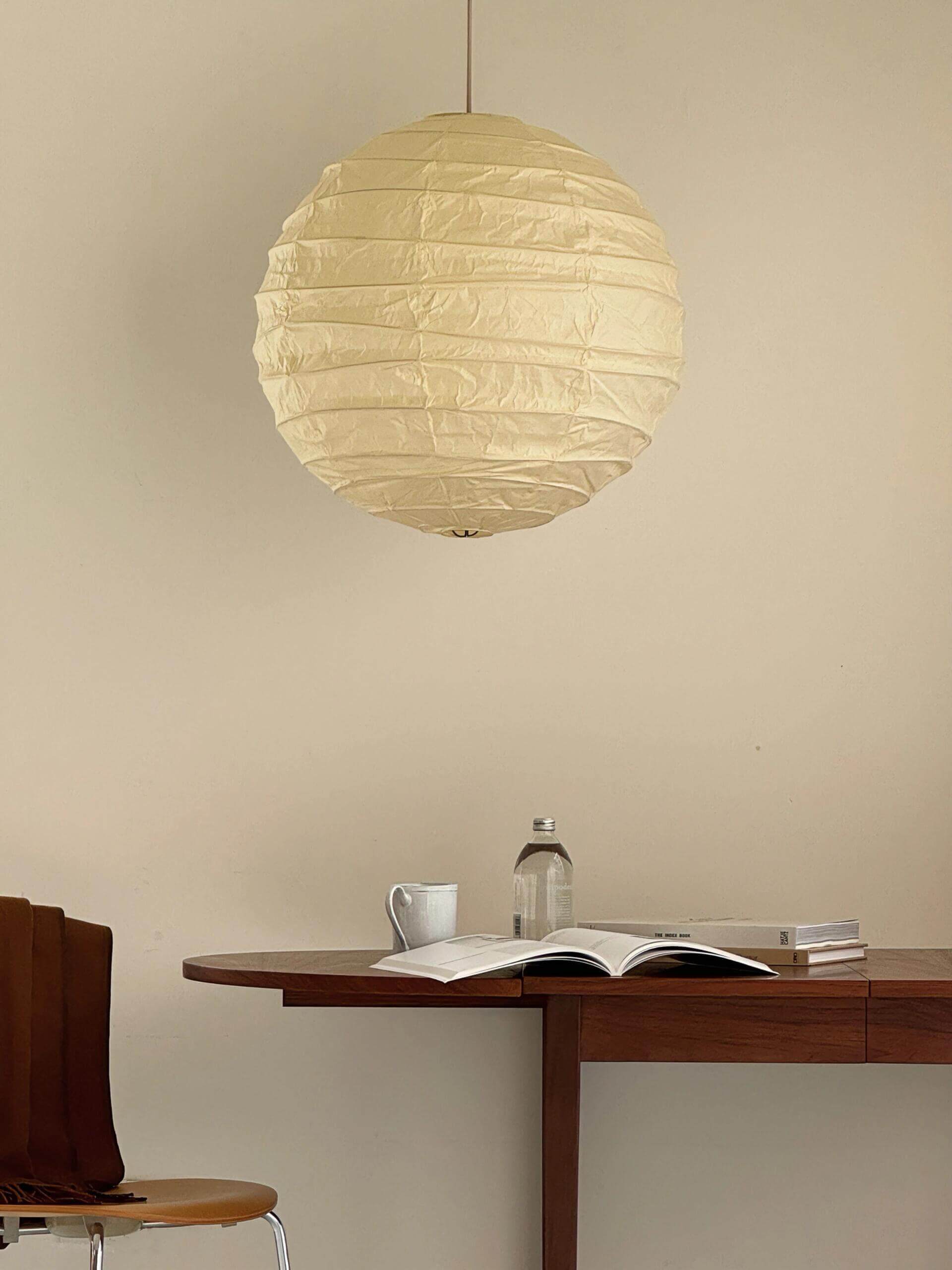 Akari D Series Pendant Lamp | Noguchi-Style Washi Paper & Bamboo Pendant Light – Vinlighting
