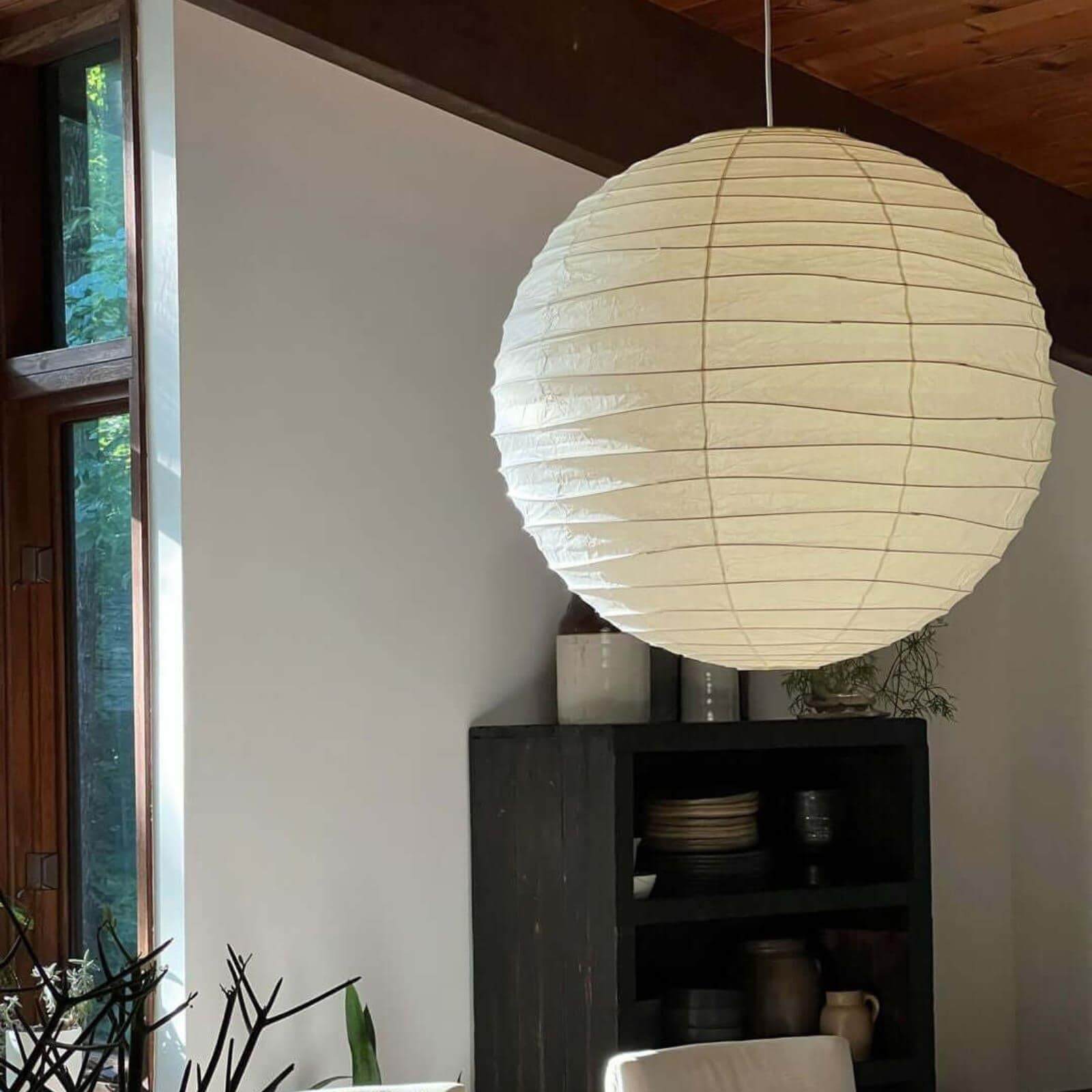 Akari D Series Pendant Lamp | Noguchi-Style Washi Paper & Bamboo Pendant Light – Vinlighting