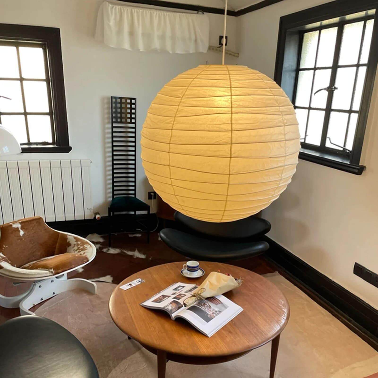 Akari D Series Pendant Lamp | Noguchi-Style Washi Paper & Bamboo Pendant Light – Vinlighting
