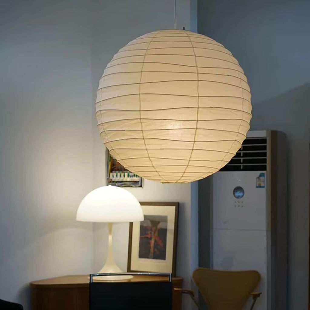 Akari D Series Pendant Lamp | Noguchi-Style Washi Paper & Bamboo Pendant Light – Vinlighting