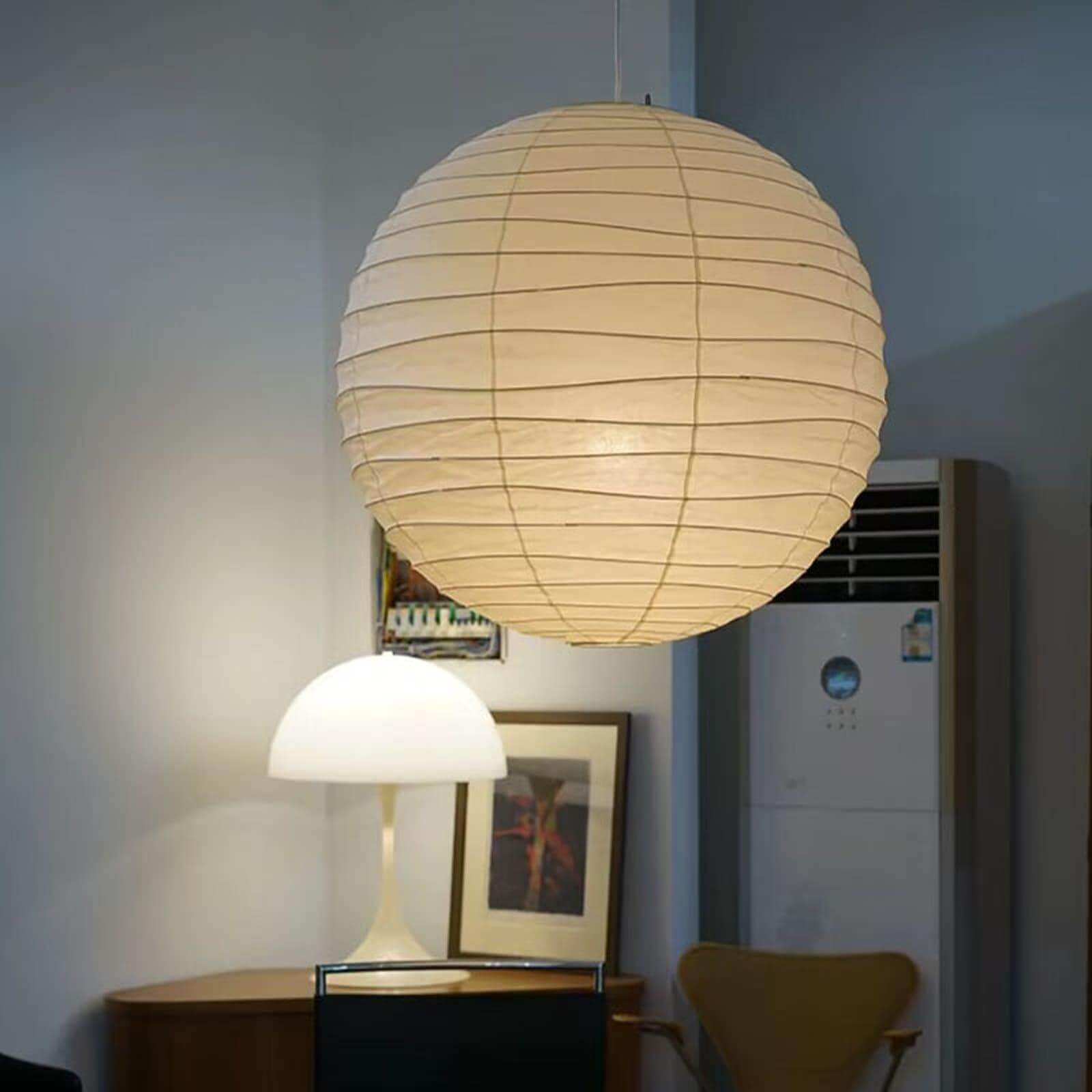 Akari D Series Pendant Lamp | Noguchi-Style Washi Paper & Bamboo Pendant Light – Vinlighting