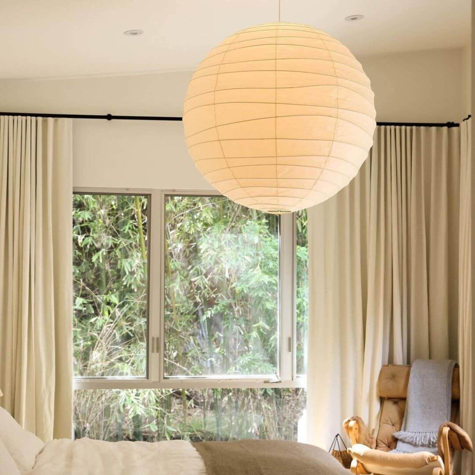 Akari D Series Pendant Lamp | Noguchi-Style Washi Paper & Bamboo Pendant Light – Vinlighting
