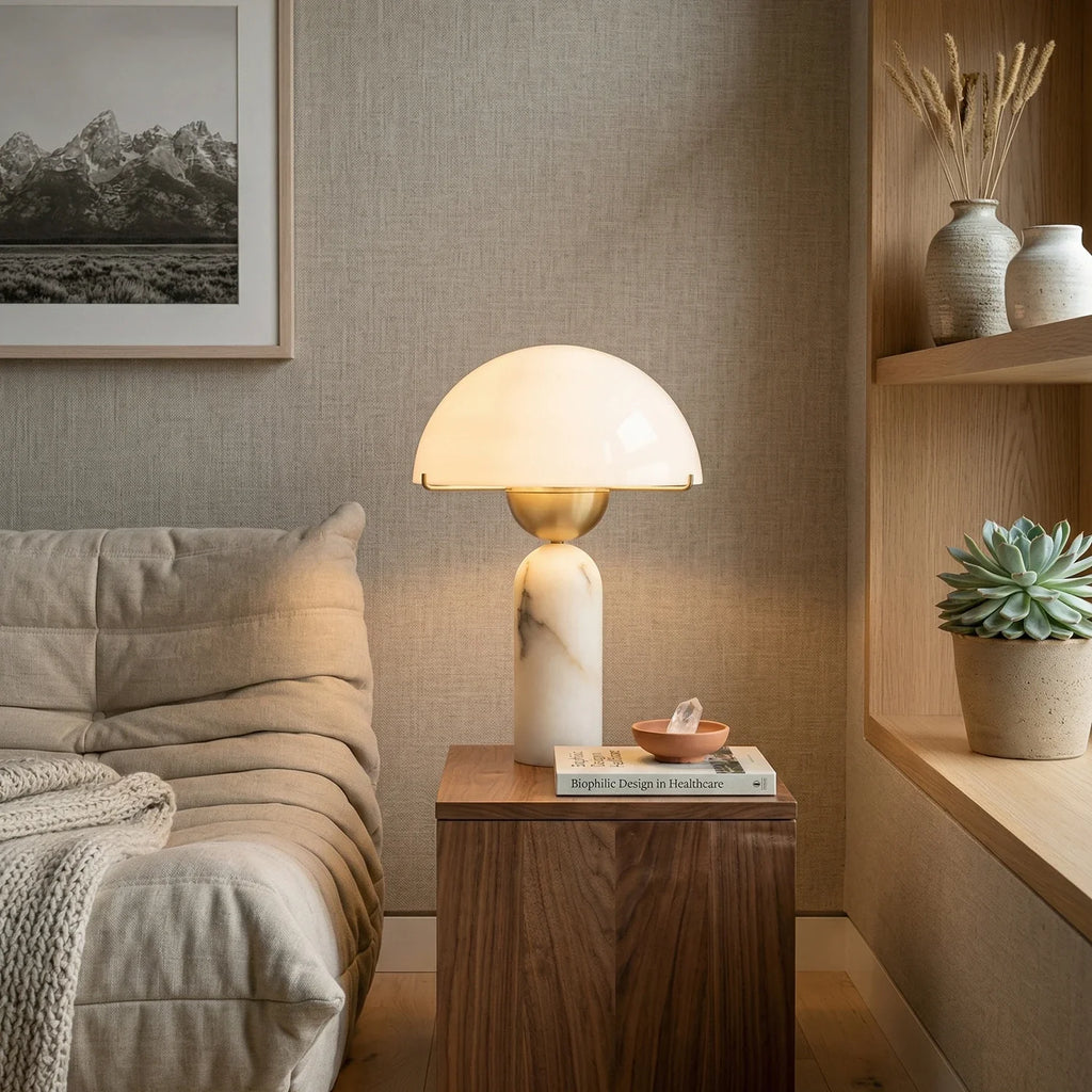Alabaster Peono Table Lamp