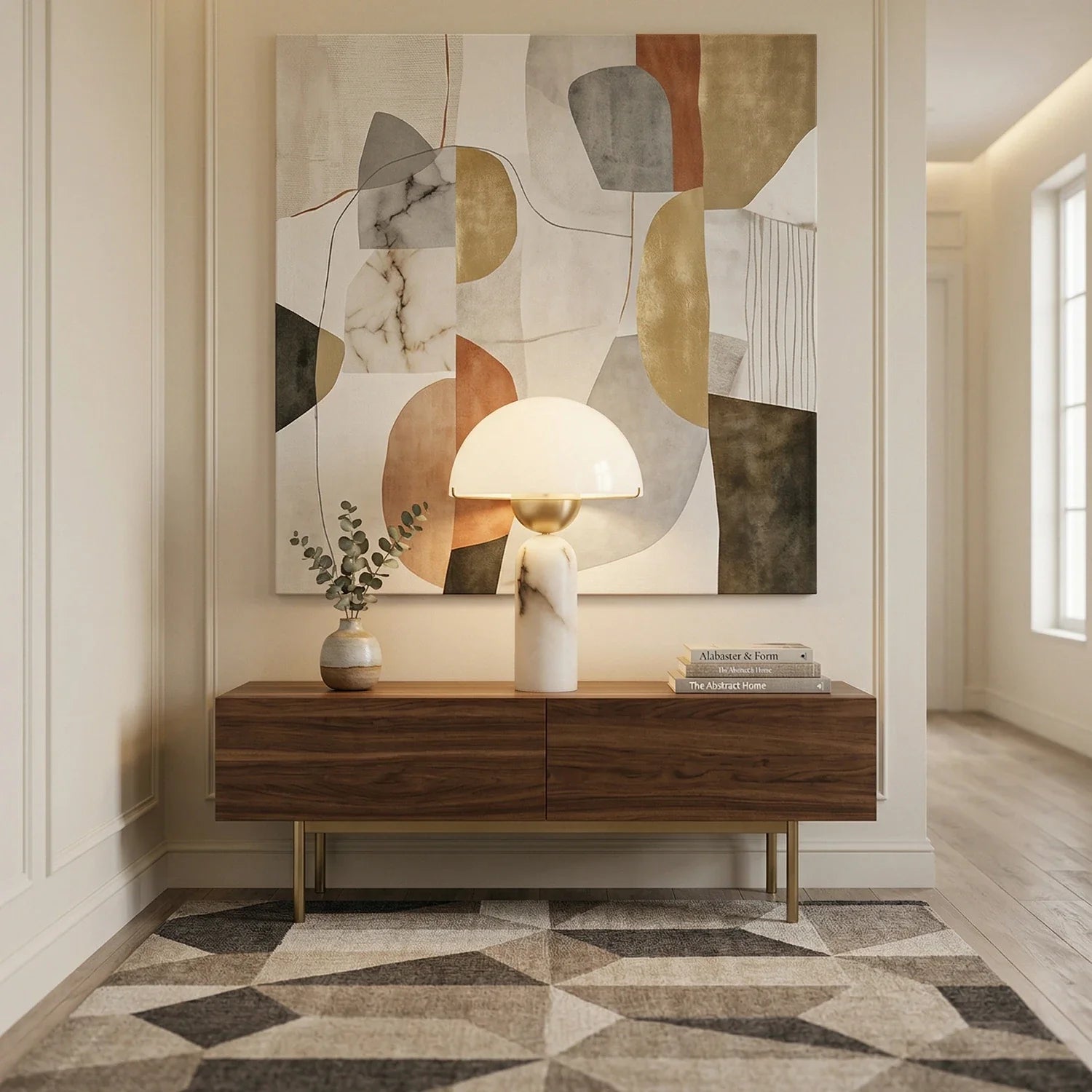 Alabaster Peono Table Lamp