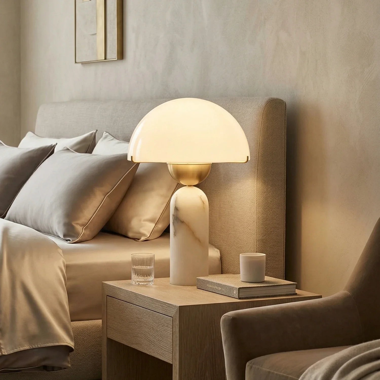 Alabaster Peono Table Lamp