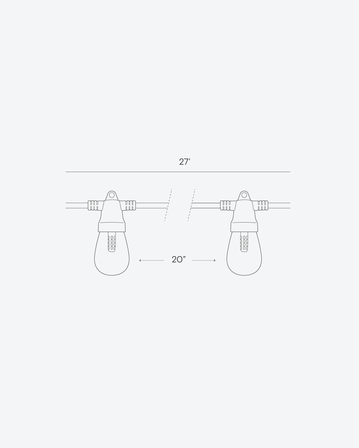 Ambience Pro Solar String Lights | Vintage Edison-Style Patio Lights