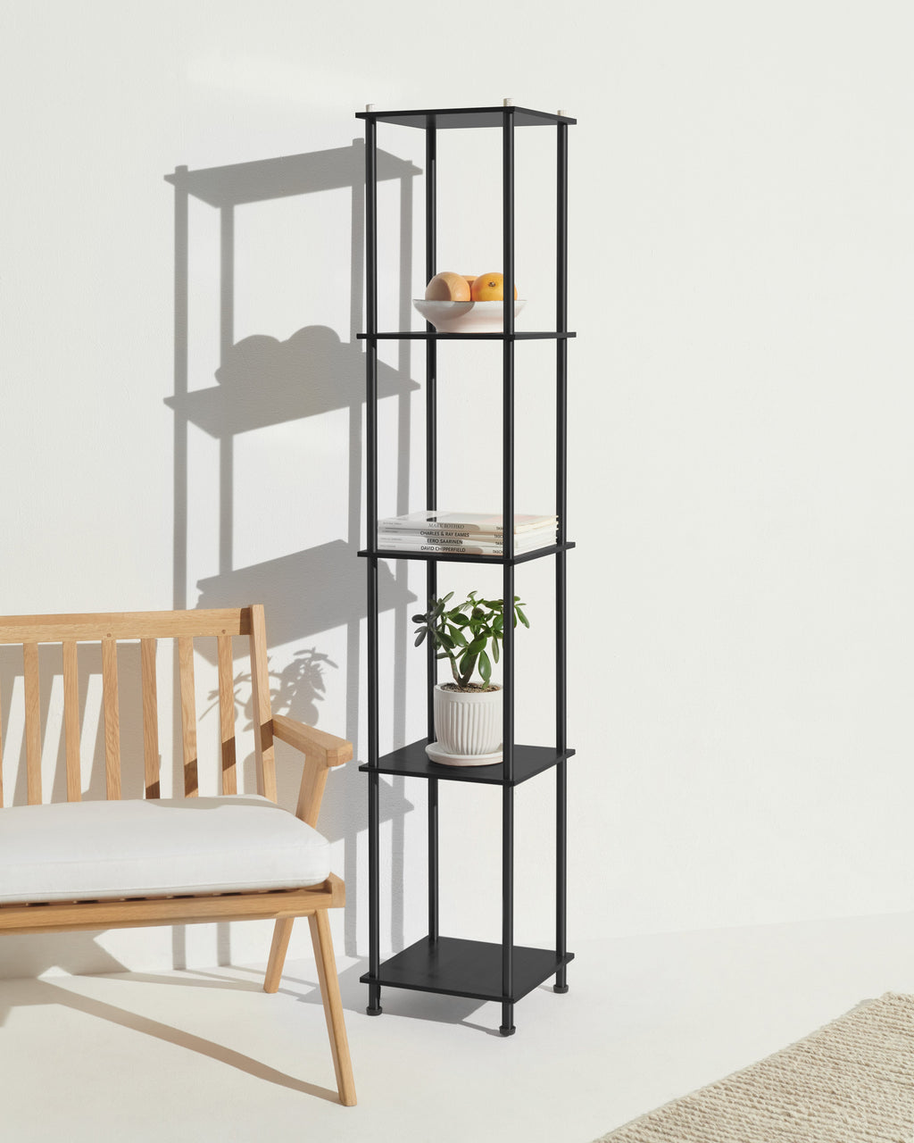 Aria Shelf Floor Lamp | Floor Lamp with Shelves – Brightech