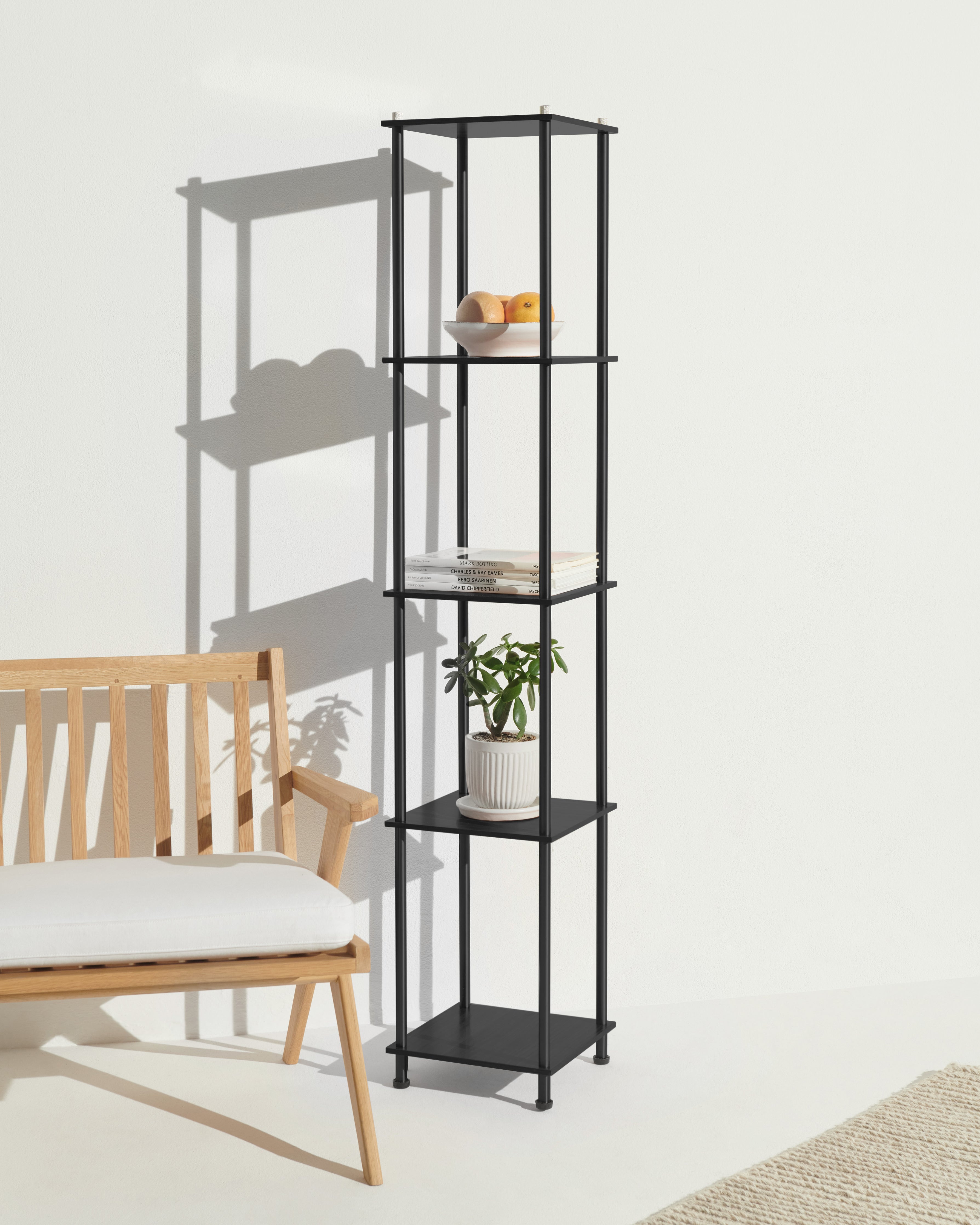 Aria Shelf Floor Lamp | Floor Lamp with Shelves – Brightech