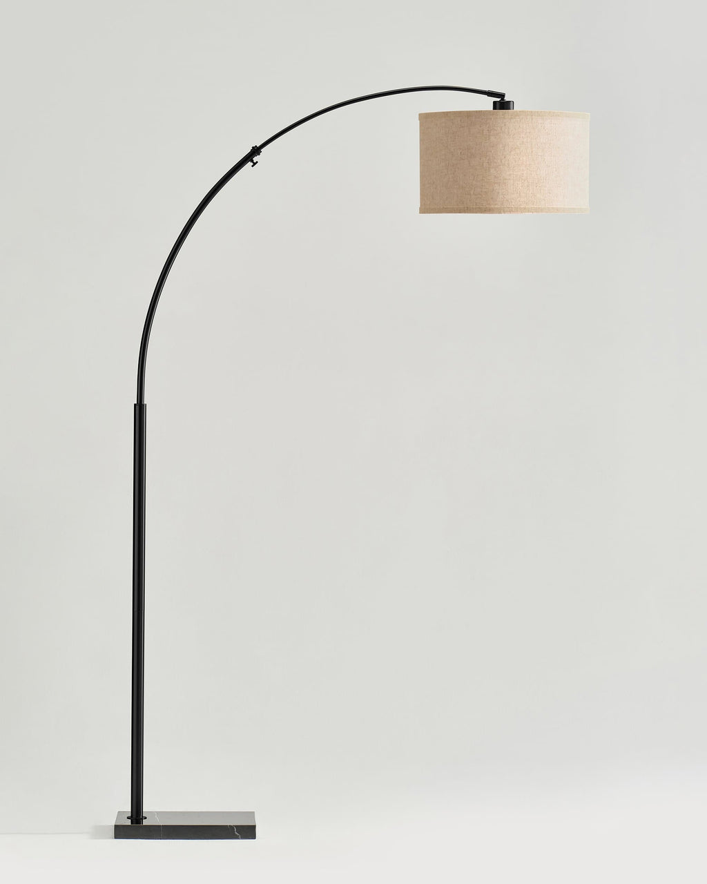 Logan Arc Floor Lamp | Marble Base Arc Lamp with Globe Shade