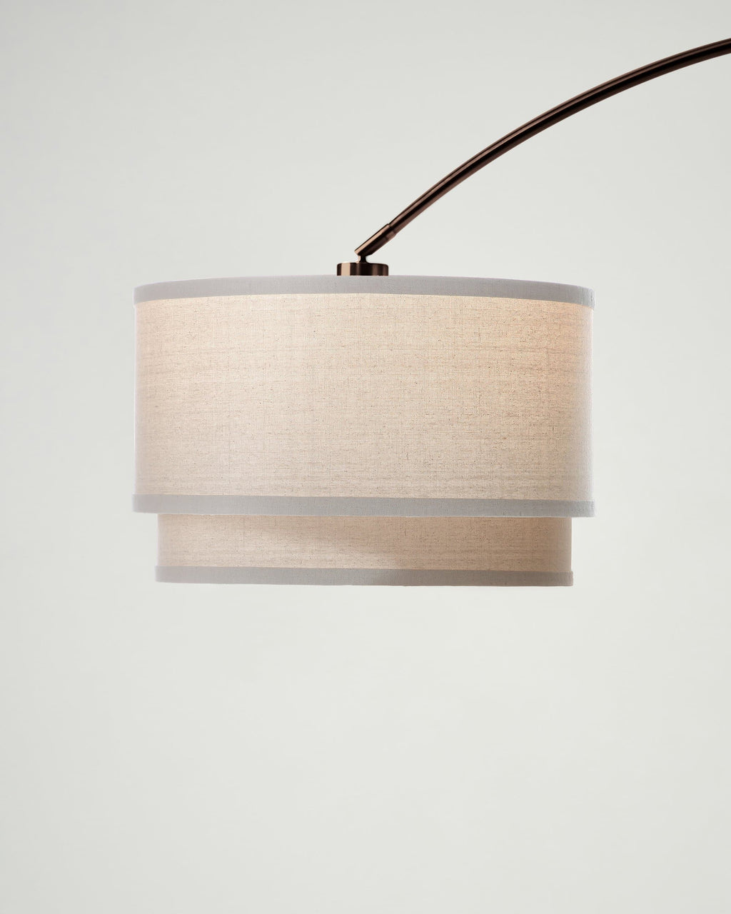 Mason Arc Floor Lamp | Double Cylinder Shade Arc Lamp with Marble Base – Brightech