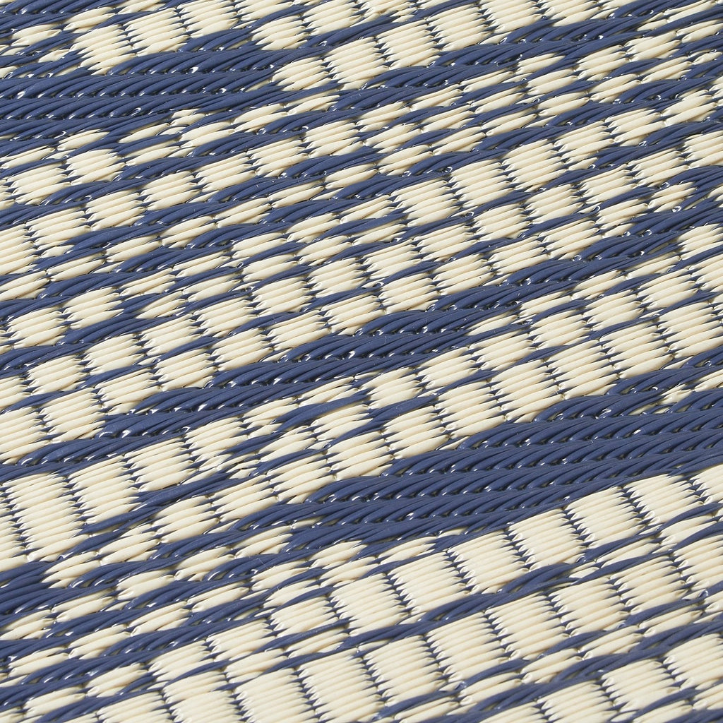 Brooklyn Blue Outdoor Rug | Abstract Double-Sided Design