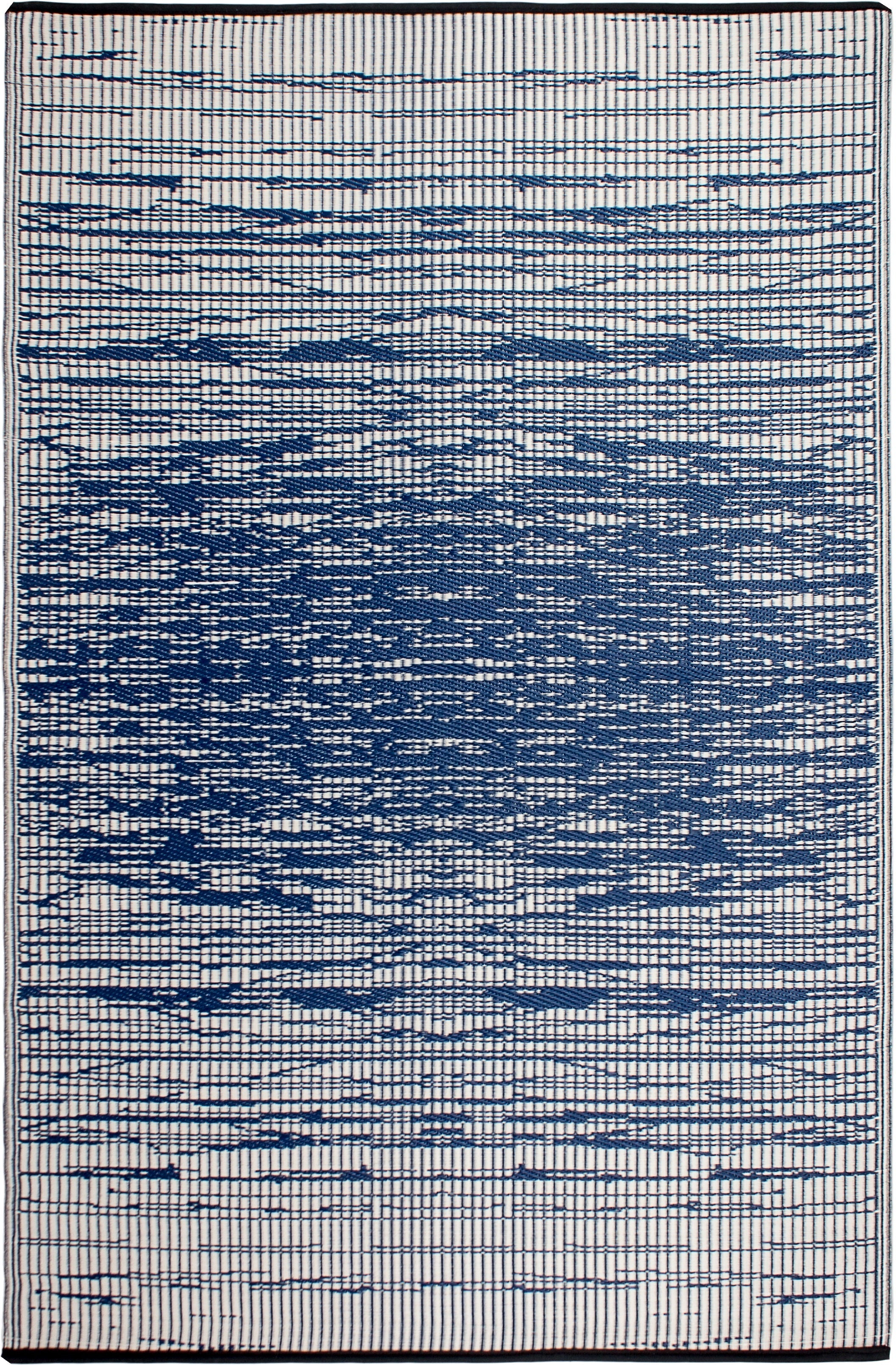 Brooklyn Blue Outdoor Rug | Abstract Double-Sided Design