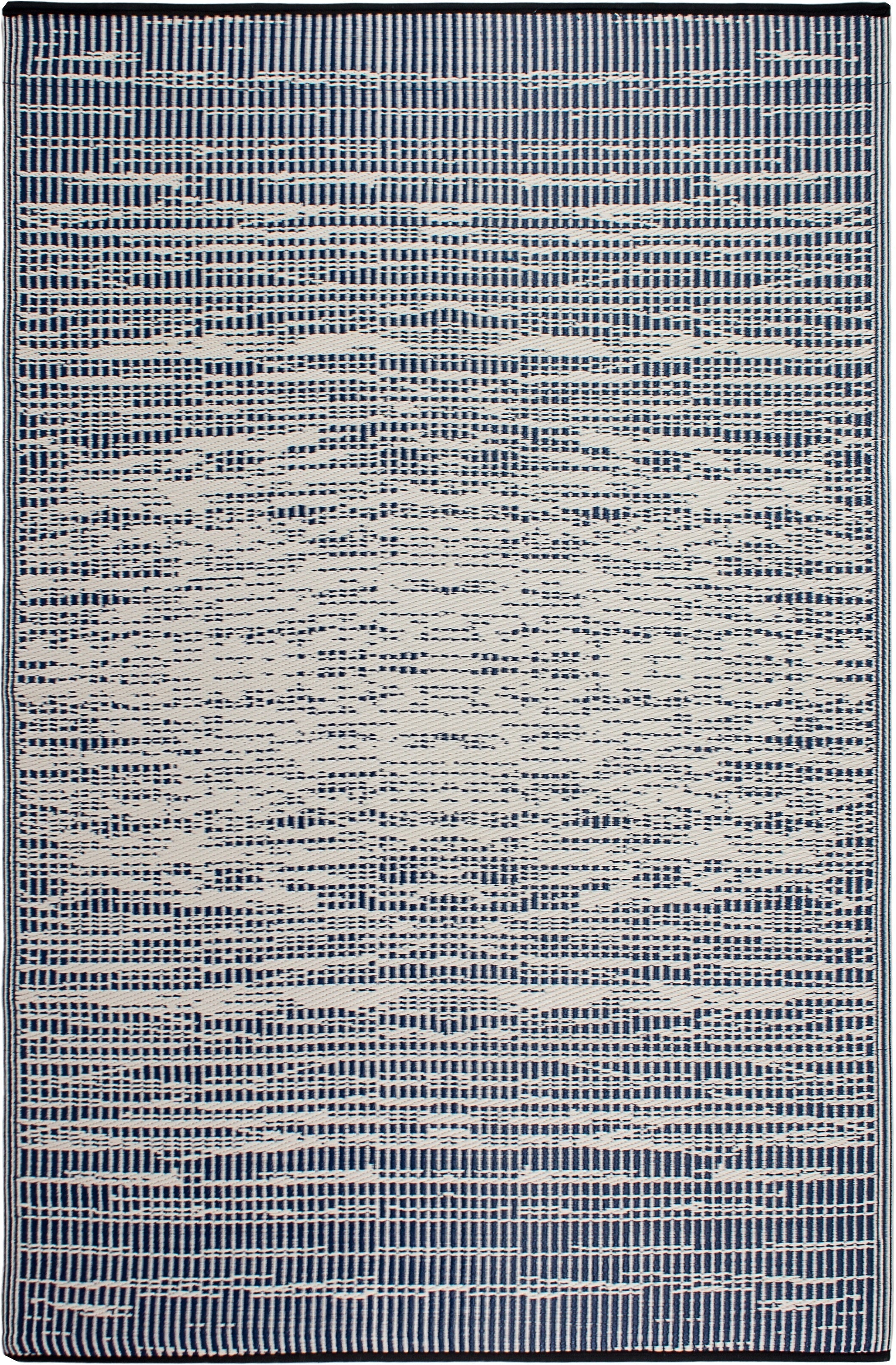 Brooklyn Blue Outdoor Rug | Abstract Double-Sided Design