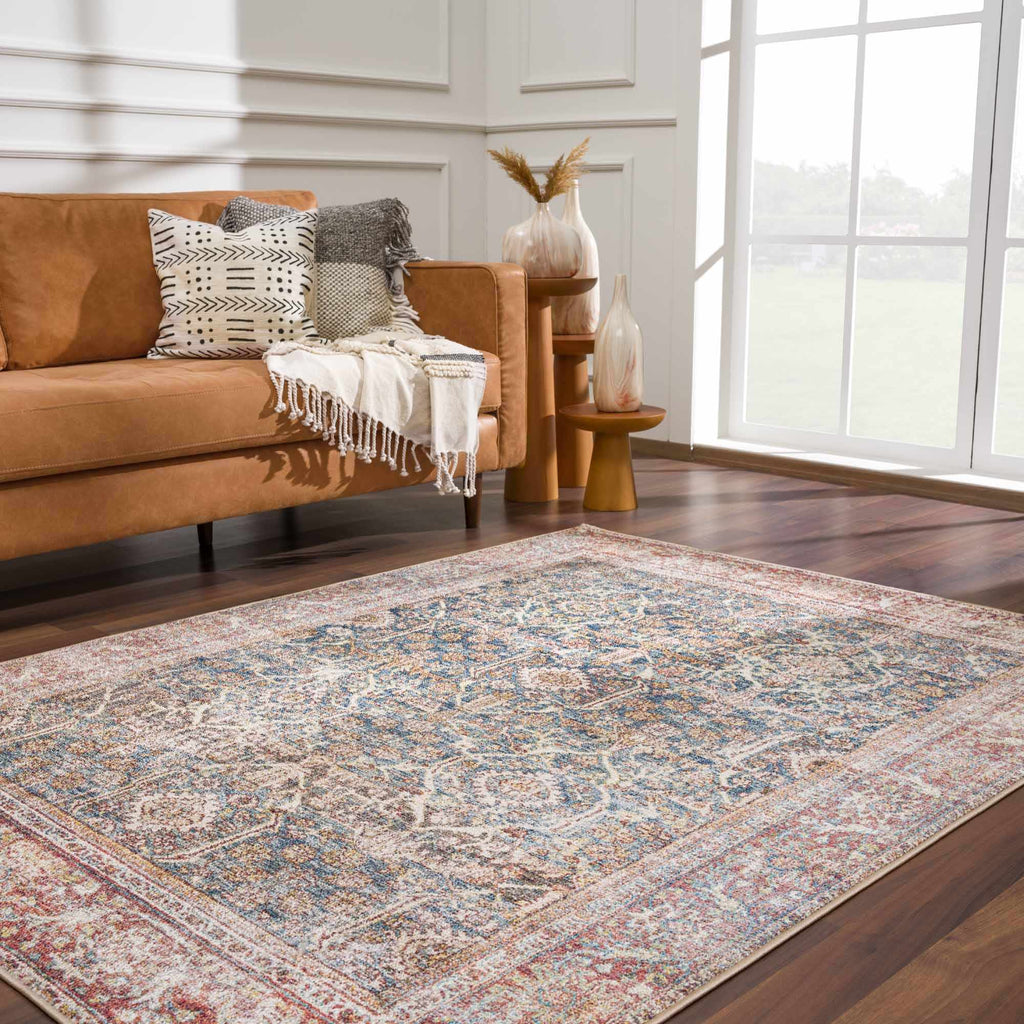 Avel Washable Area Rug | Traditional Bordered Design