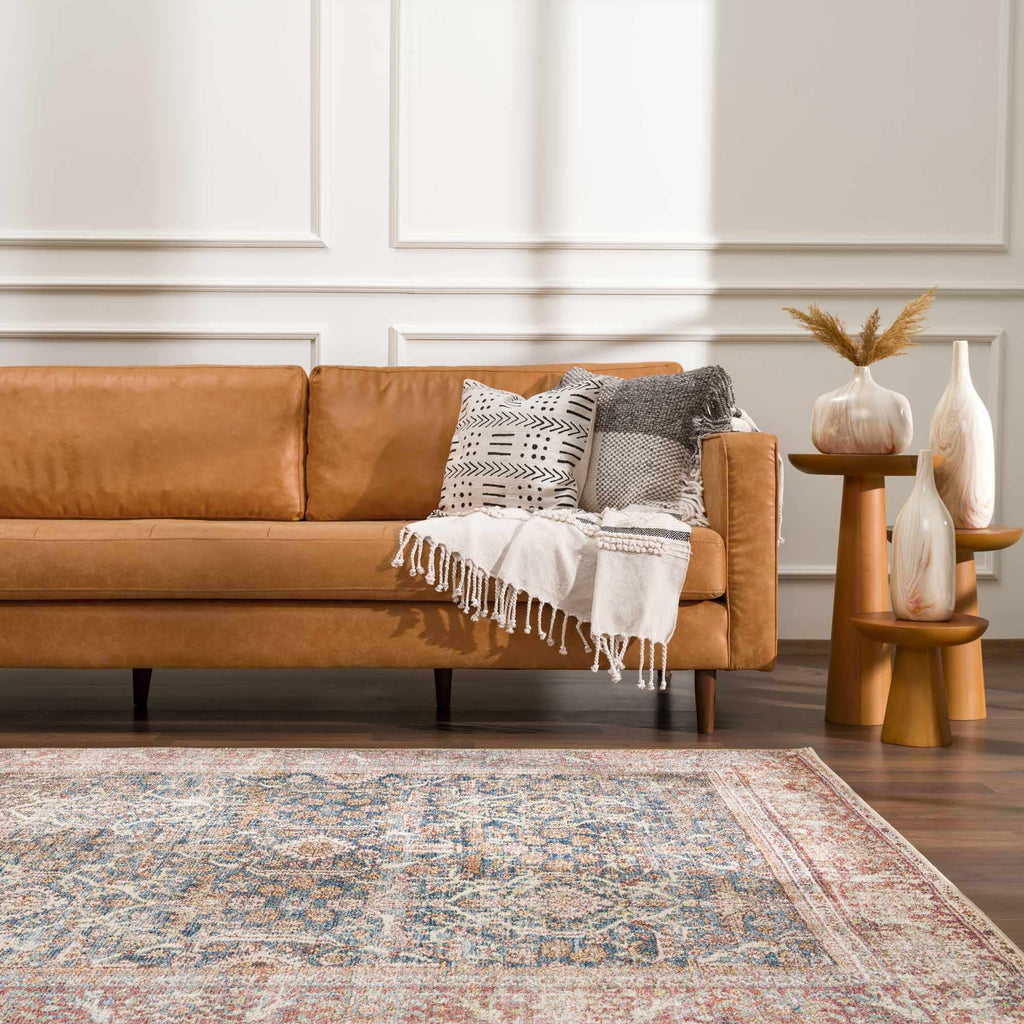 Avel Washable Area Rug | Traditional Bordered Design