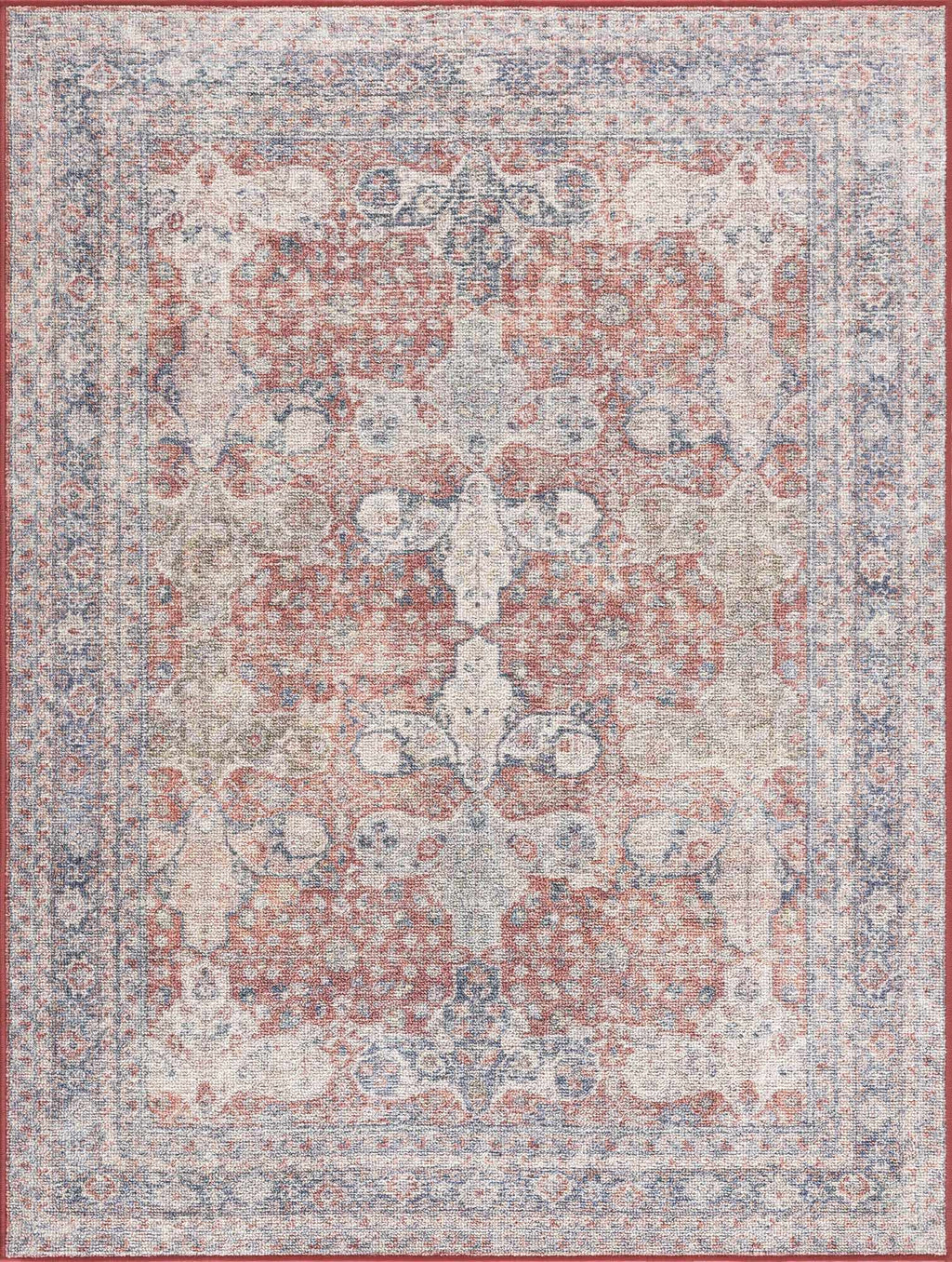 Ambre Washable Area Rug | Distressed Traditional Oriental Design – Hauteloom