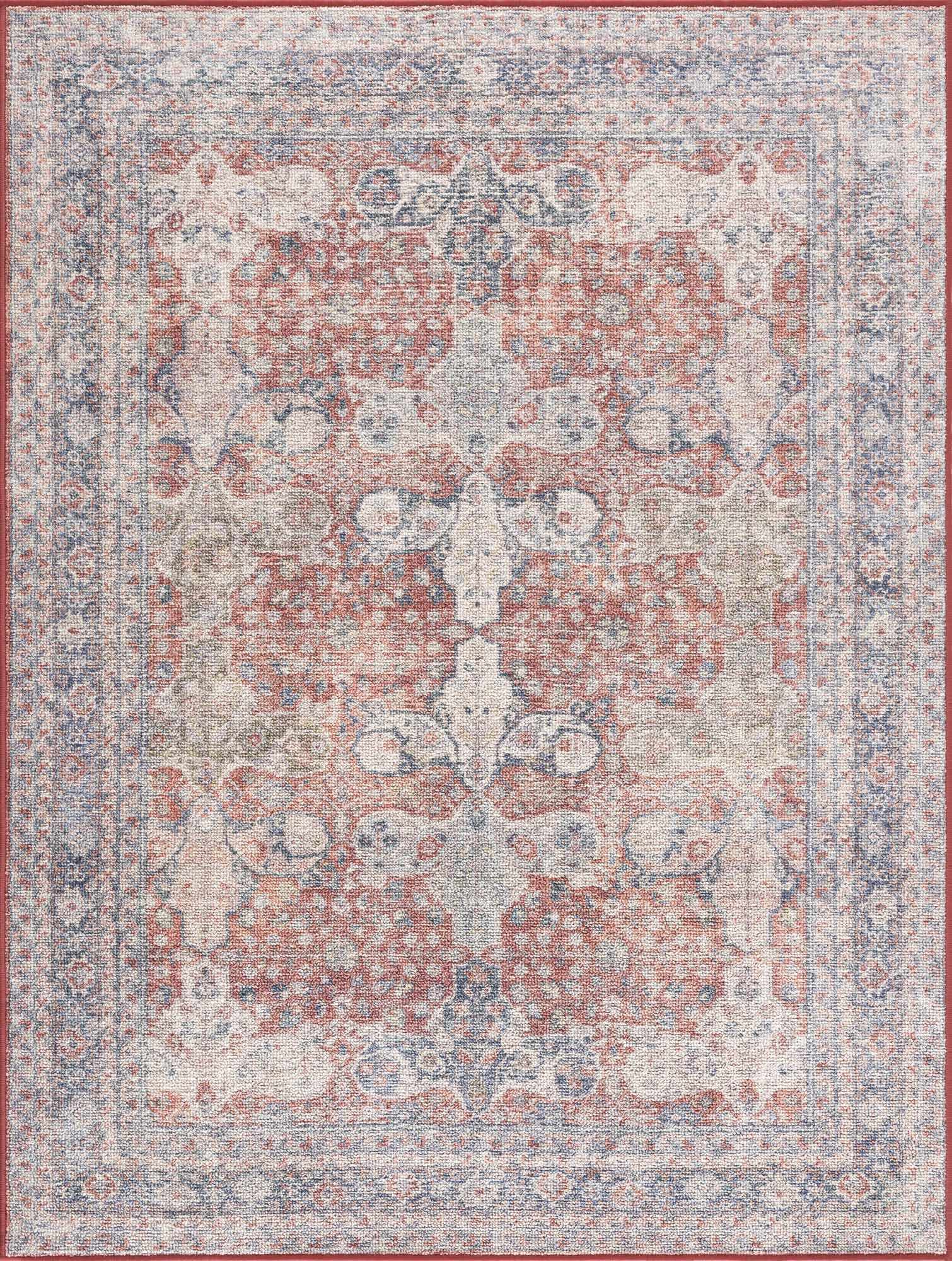 Ambre Washable Area Rug | Distressed Traditional Oriental Design – Hauteloom