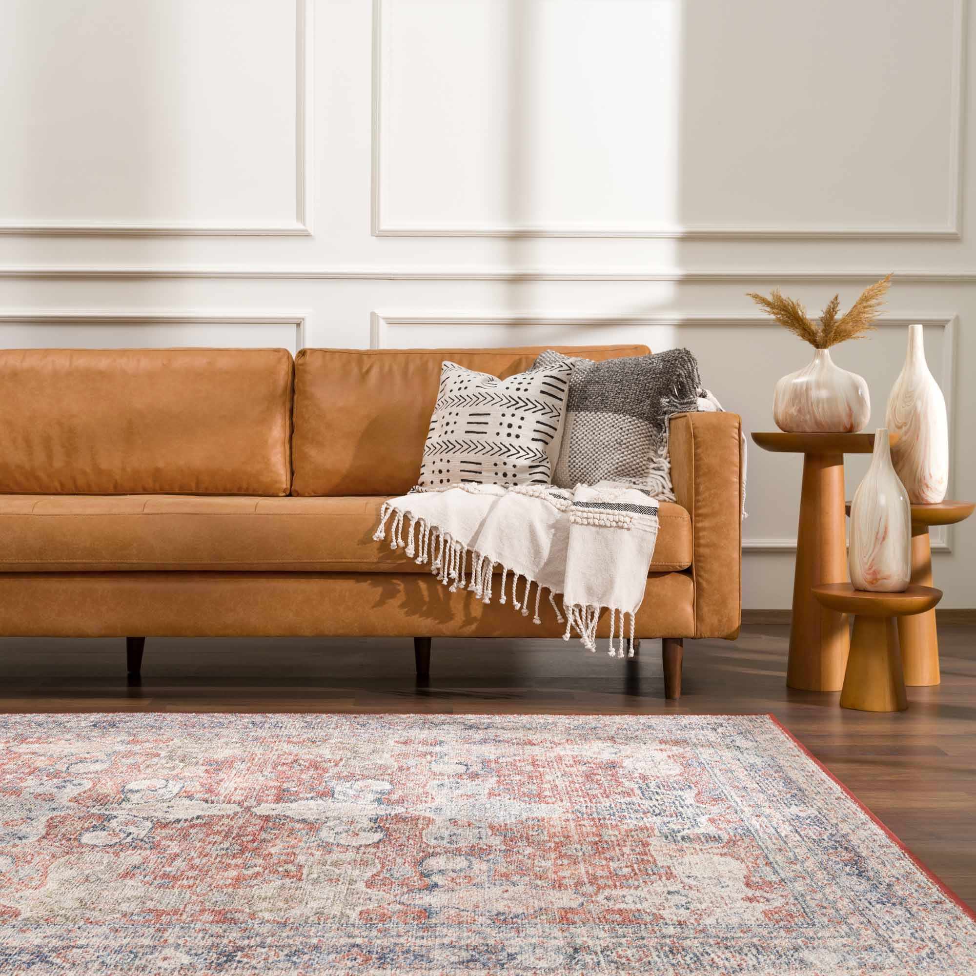 Ambre Washable Area Rug | Distressed Traditional Oriental Design – Hauteloom