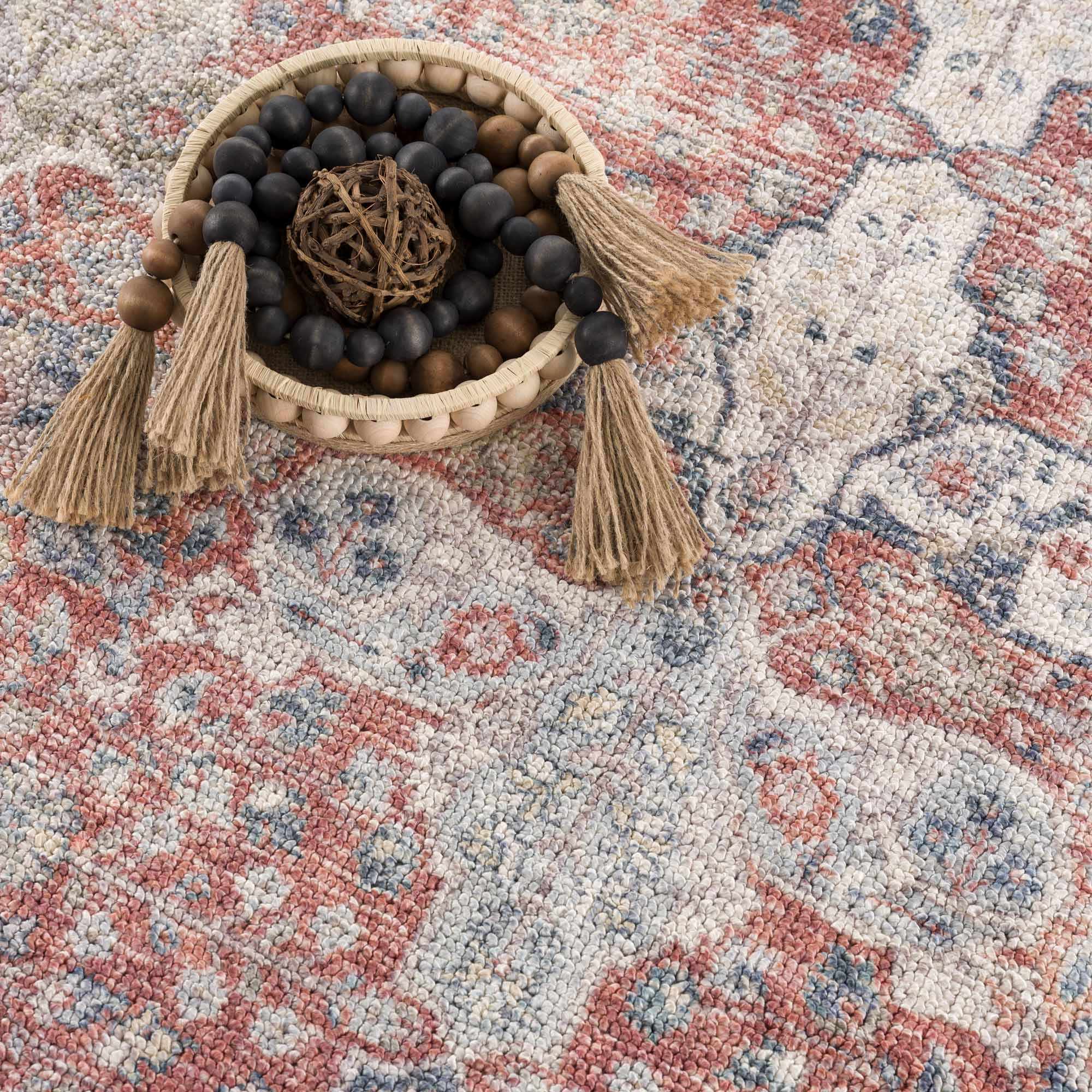 Ambre Washable Area Rug | Distressed Traditional Oriental Design – Hauteloom