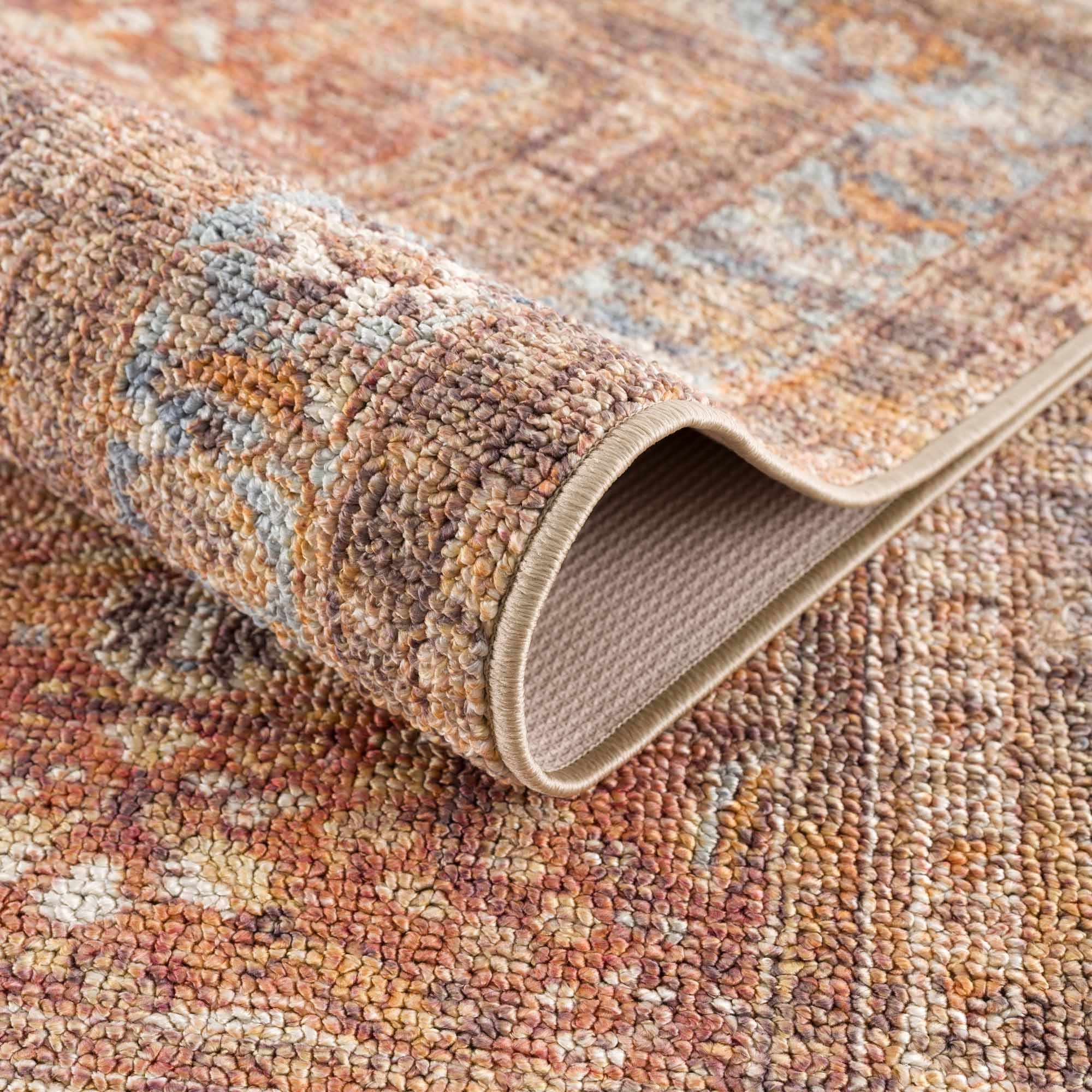 Anshu Peach Washable Area Rug | Vintage Boho Turkish-Inspired Design – Hauteloom