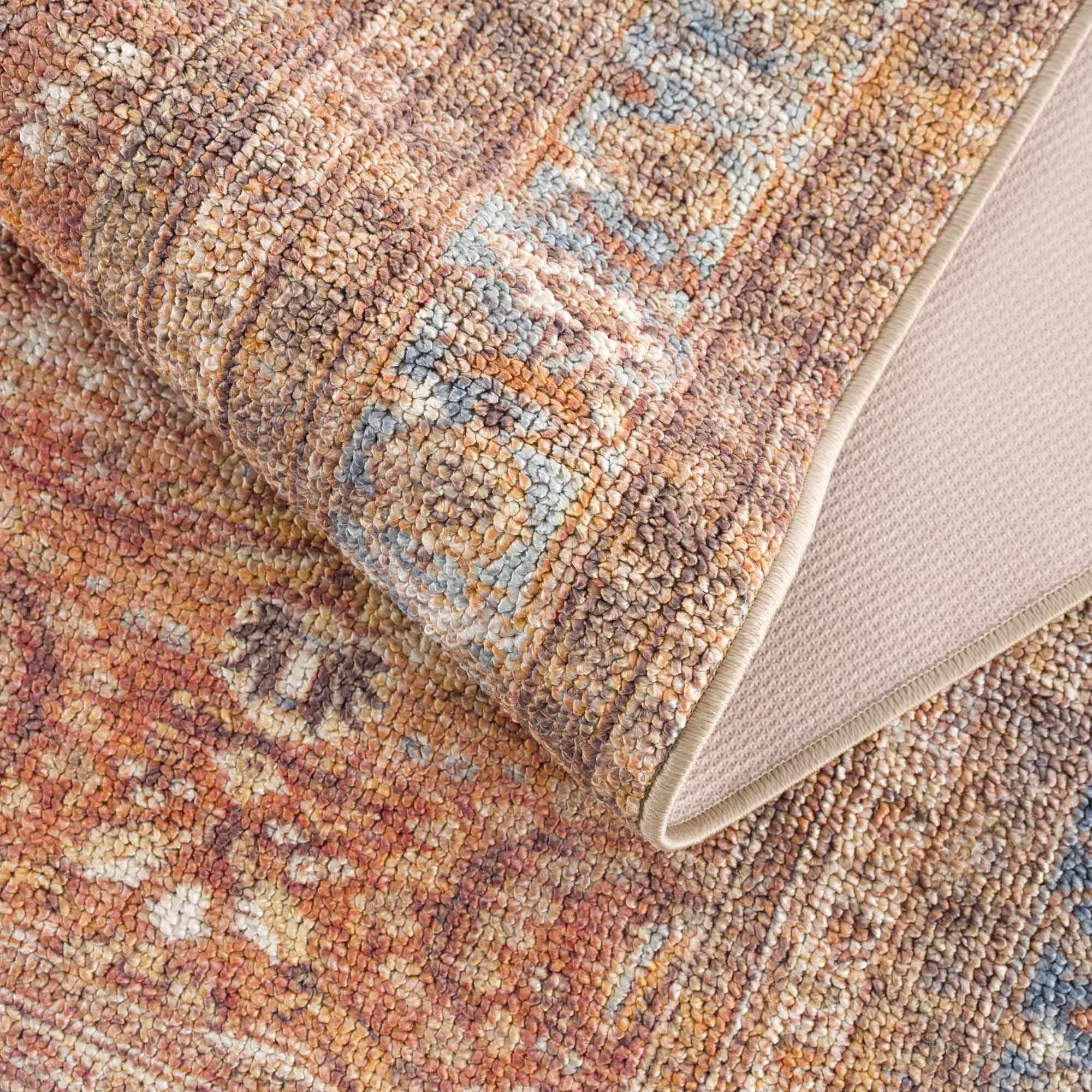 Anshu Peach Washable Area Rug | Vintage Boho Turkish-Inspired Design – Hauteloom