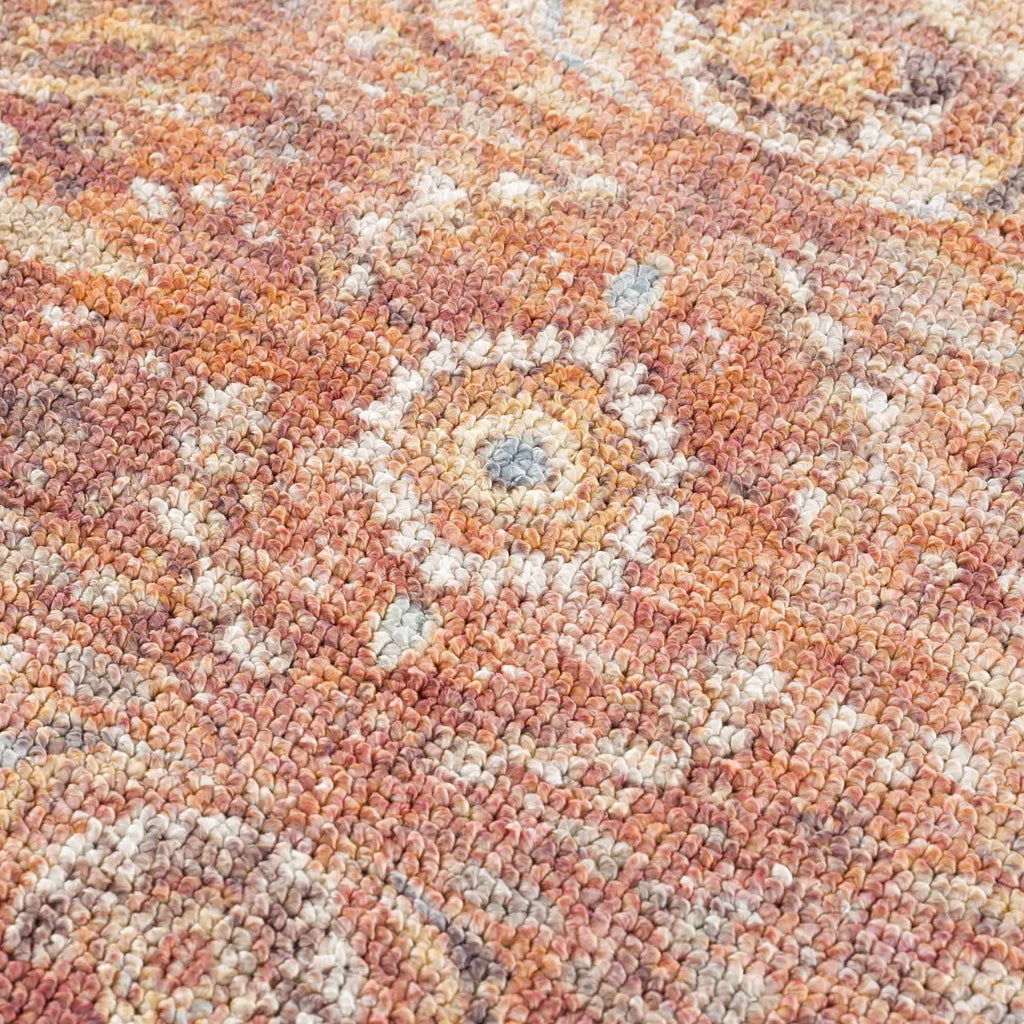 Anshu Peach Washable Area Rug | Vintage Boho Turkish-Inspired Design – Hauteloom