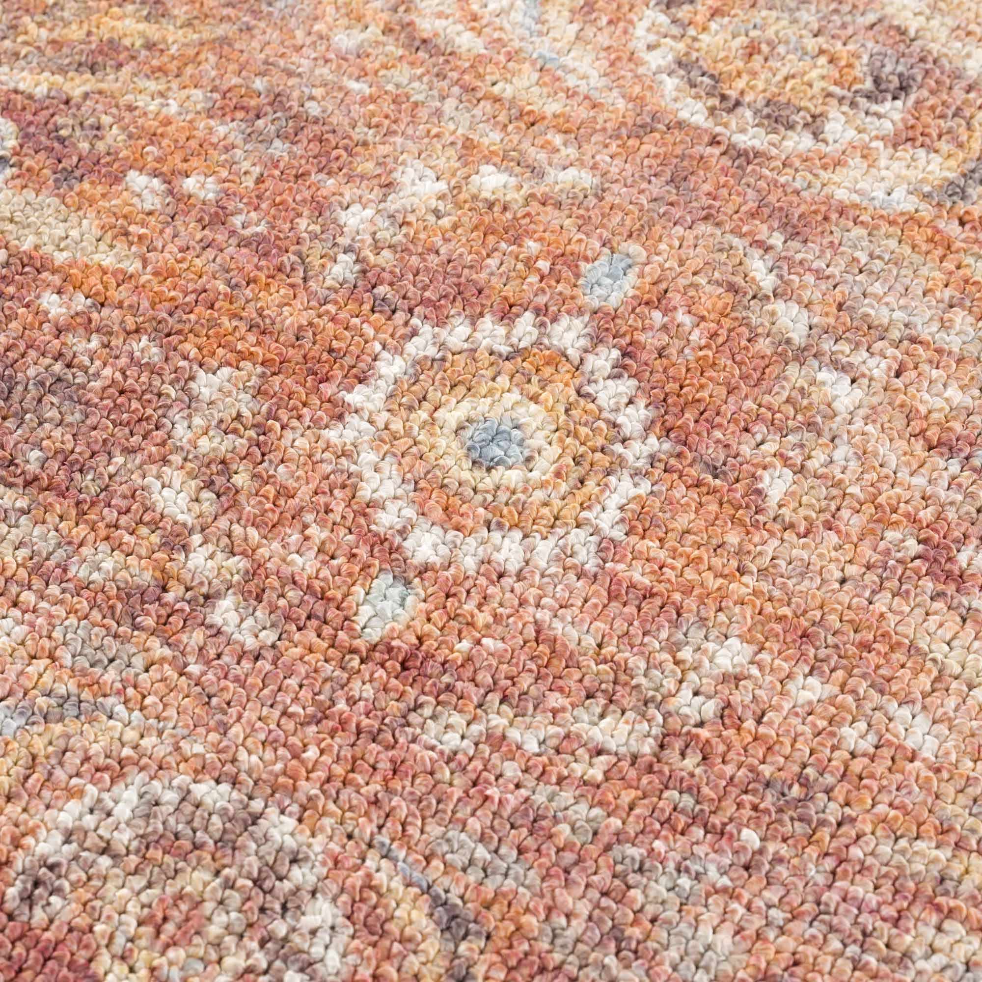 Anshu Peach Washable Area Rug | Vintage Boho Turkish-Inspired Design – Hauteloom