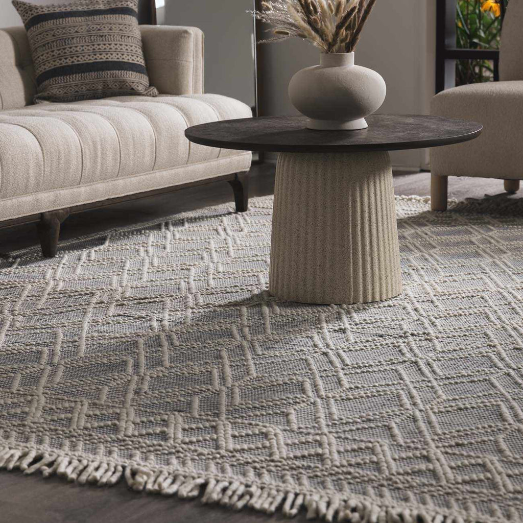 Ramsbury Trellis Wool & Cotton Area Rug