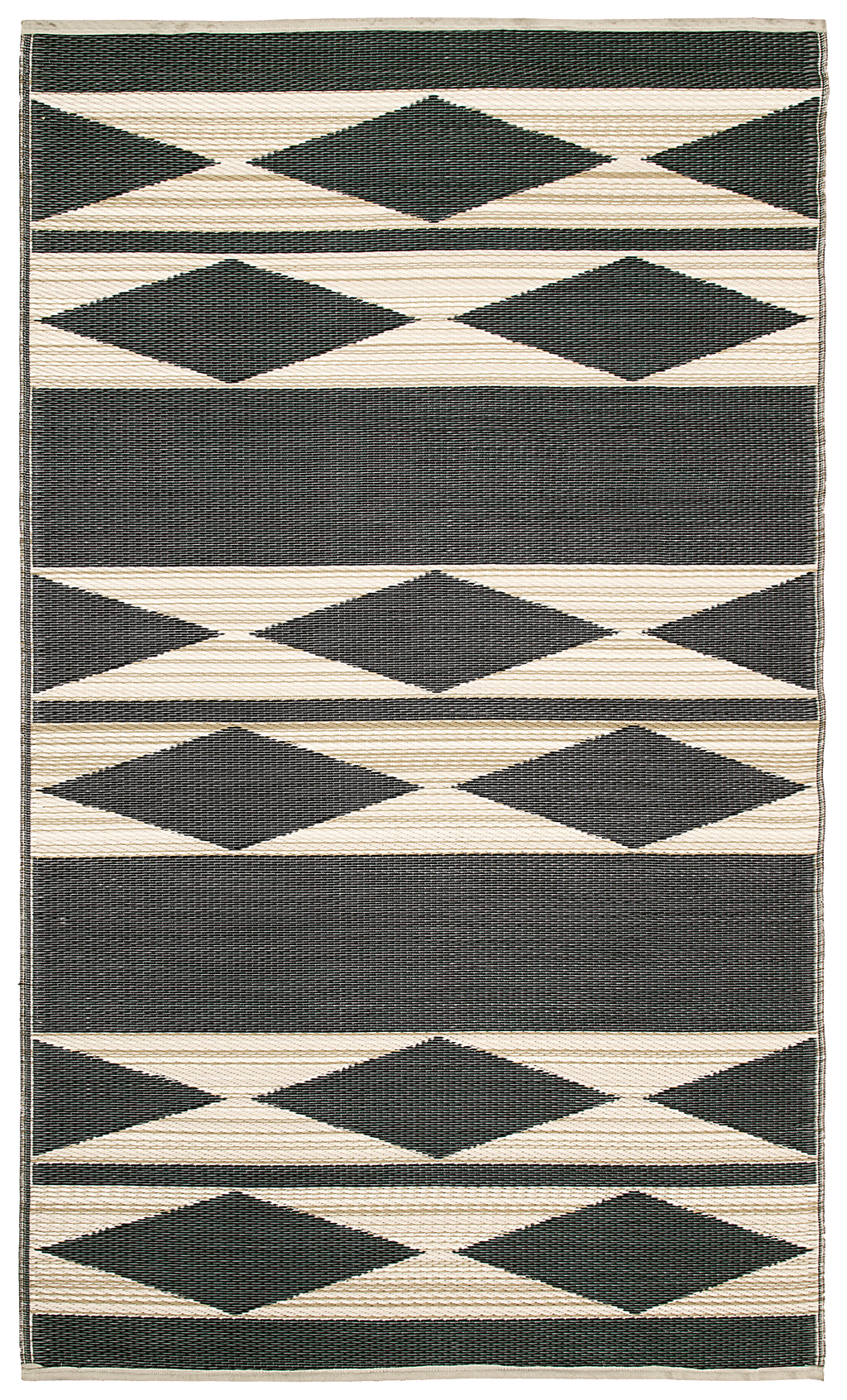 Cairo Natural & Black Outdoor Rug | Modern Geometric Design