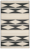 Cairo Natural & Black Outdoor Rug | Modern Geometric Design