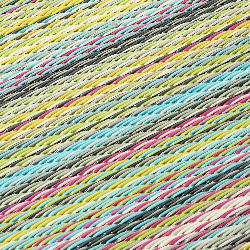 Cancun Outdoor Rug | Modern Striped Multicolor Design