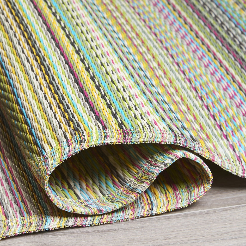 Cancun Outdoor Rug | Modern Striped Multicolor Design