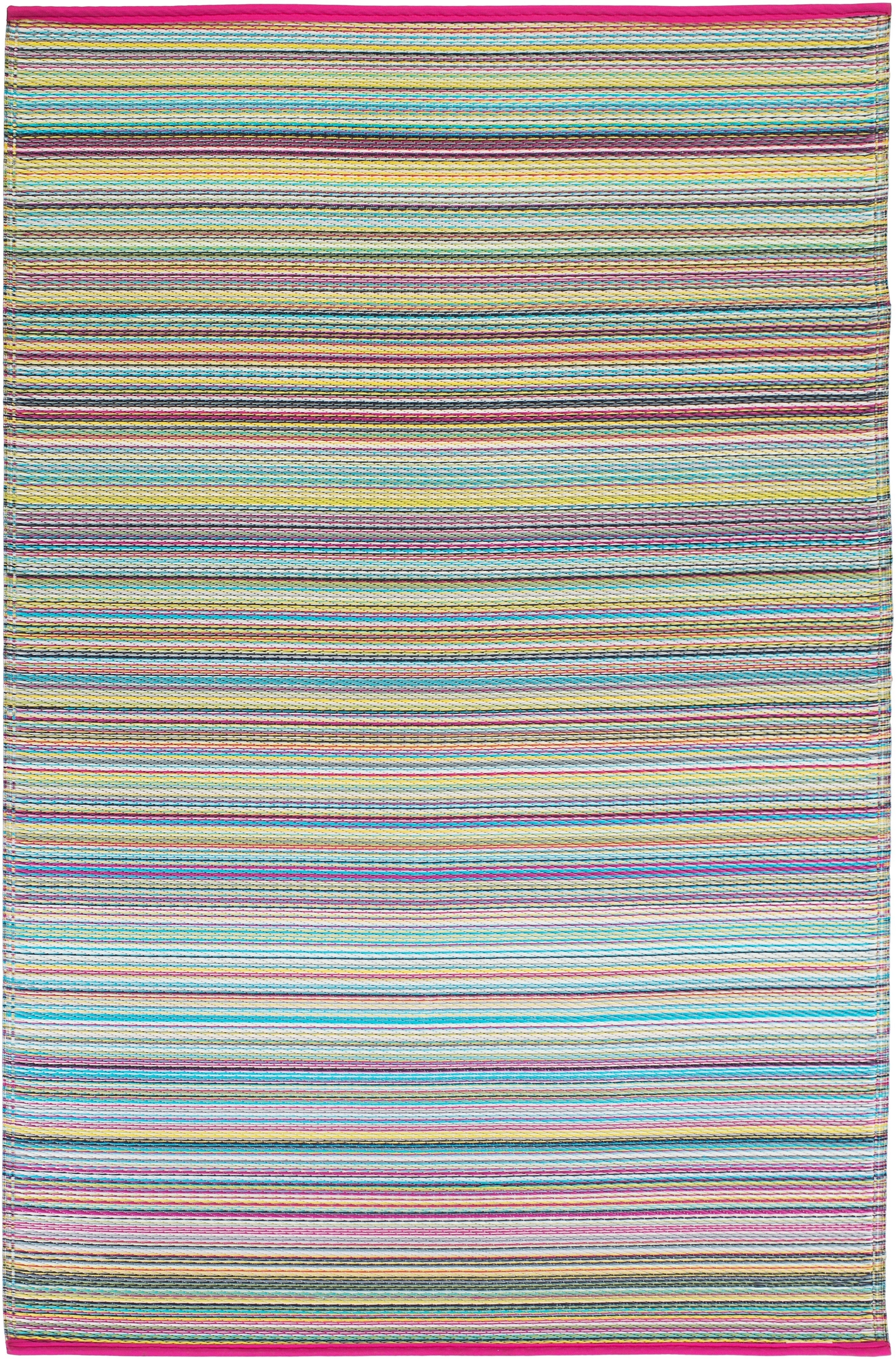 Cancun Candy Outdoor Rug | Bright & Colorful Stripe Design