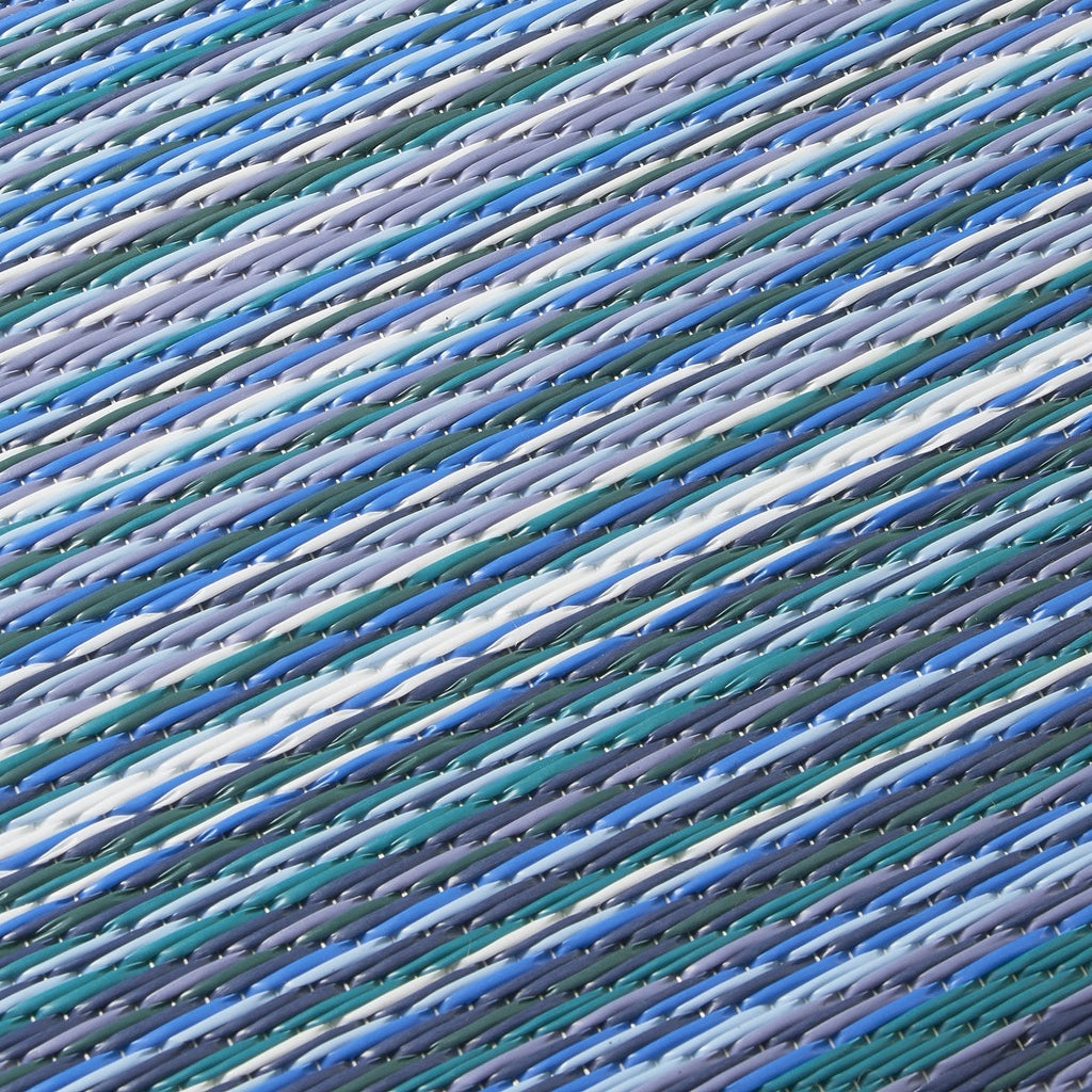 Cancun Indigo Outdoor Rug | Modern Striped Blue Design