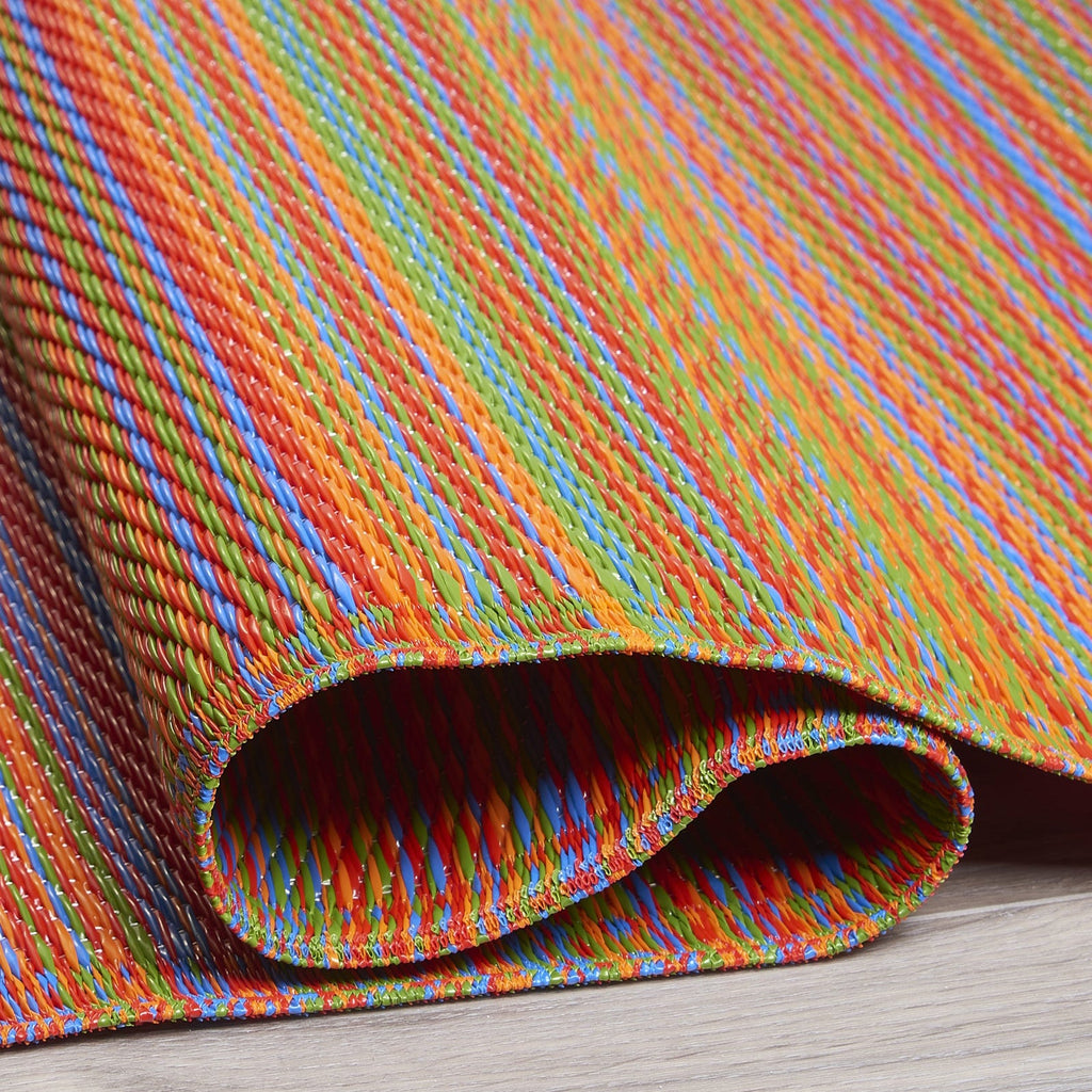 Cancun Outdoor Rug | Modern Striped Multicolor Design
