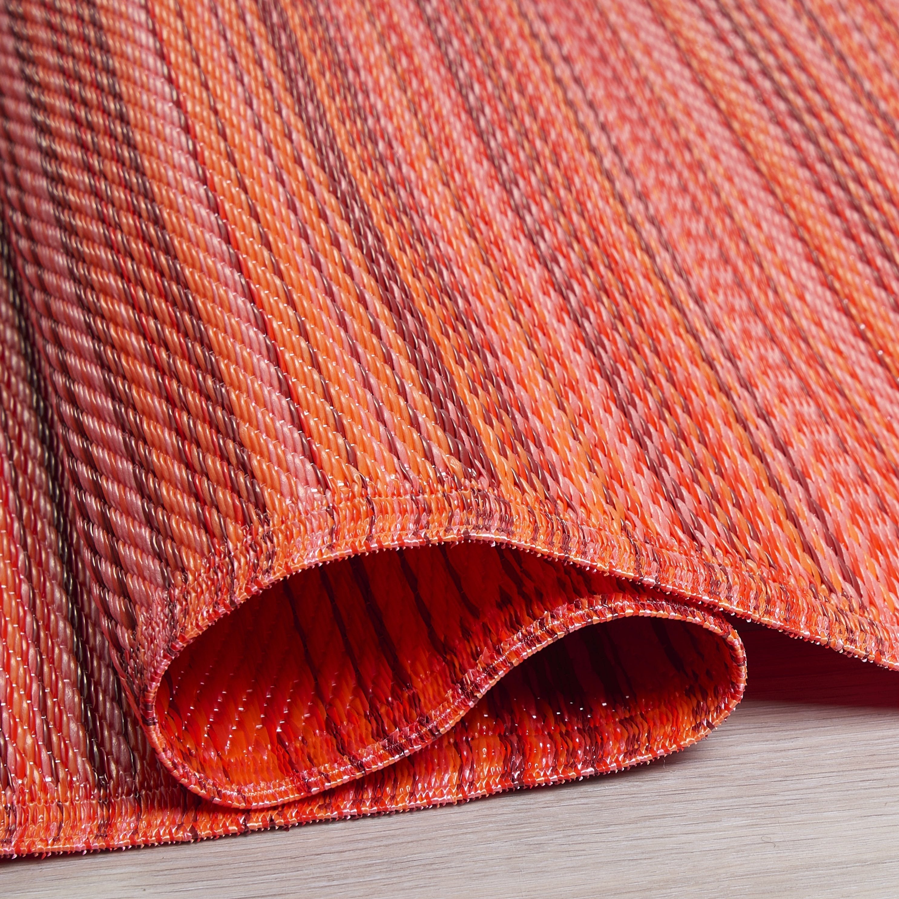 Cancun Sunset Outdoor Rug | Striped Sunset Design