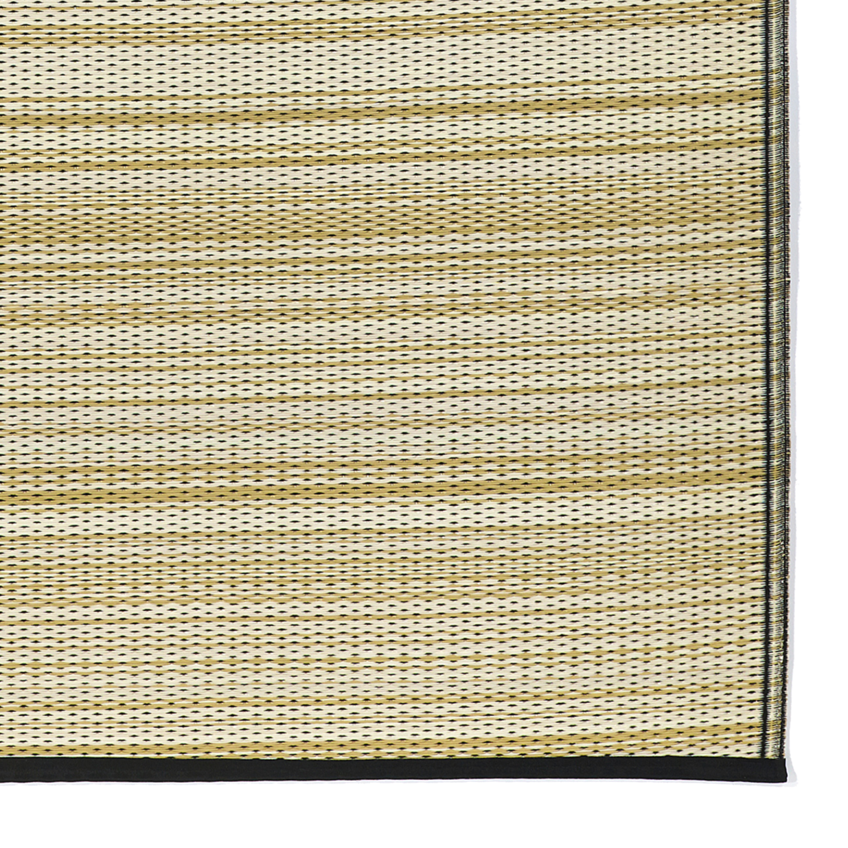 Cancun Shadow Sand & Black Outdoor Rug | Double-Sided Neutral Design