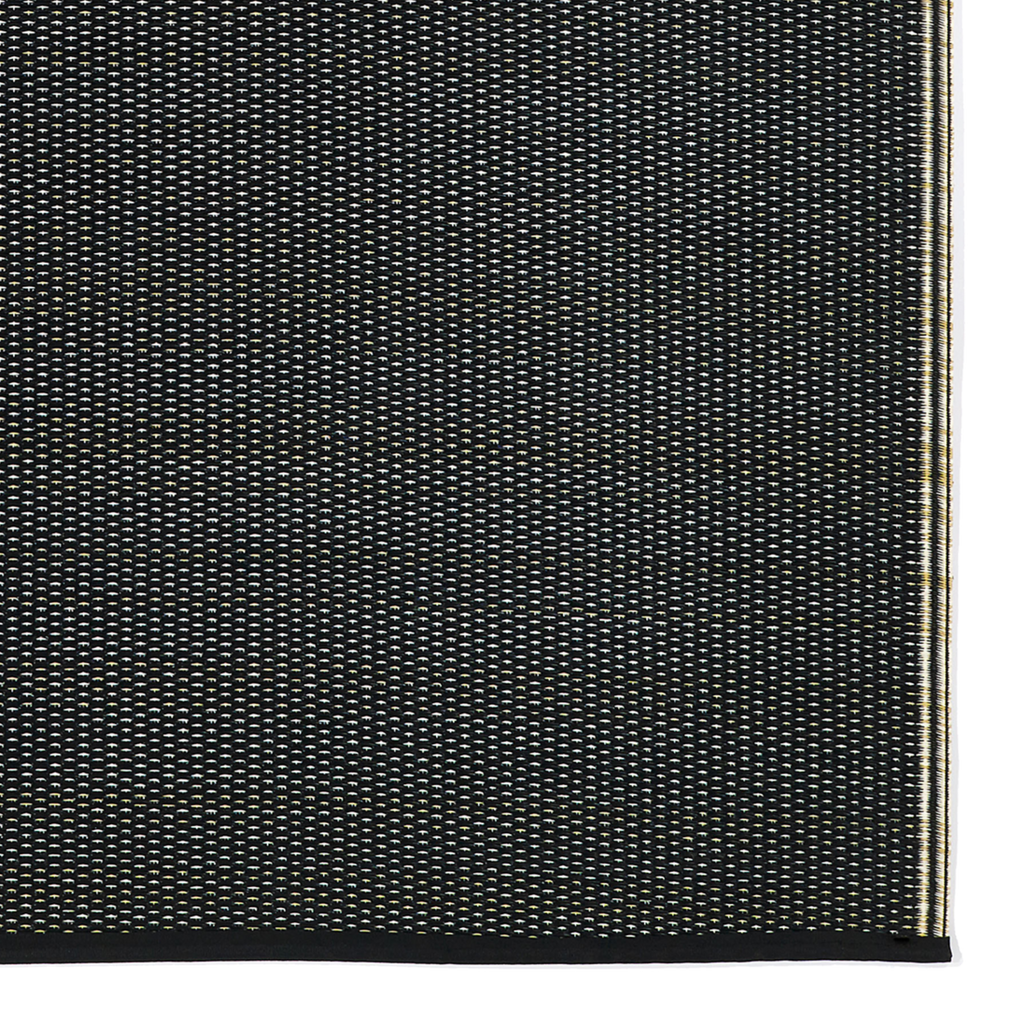 Cancun Shadow Sand & Black Outdoor Rug | Double-Sided Neutral Design