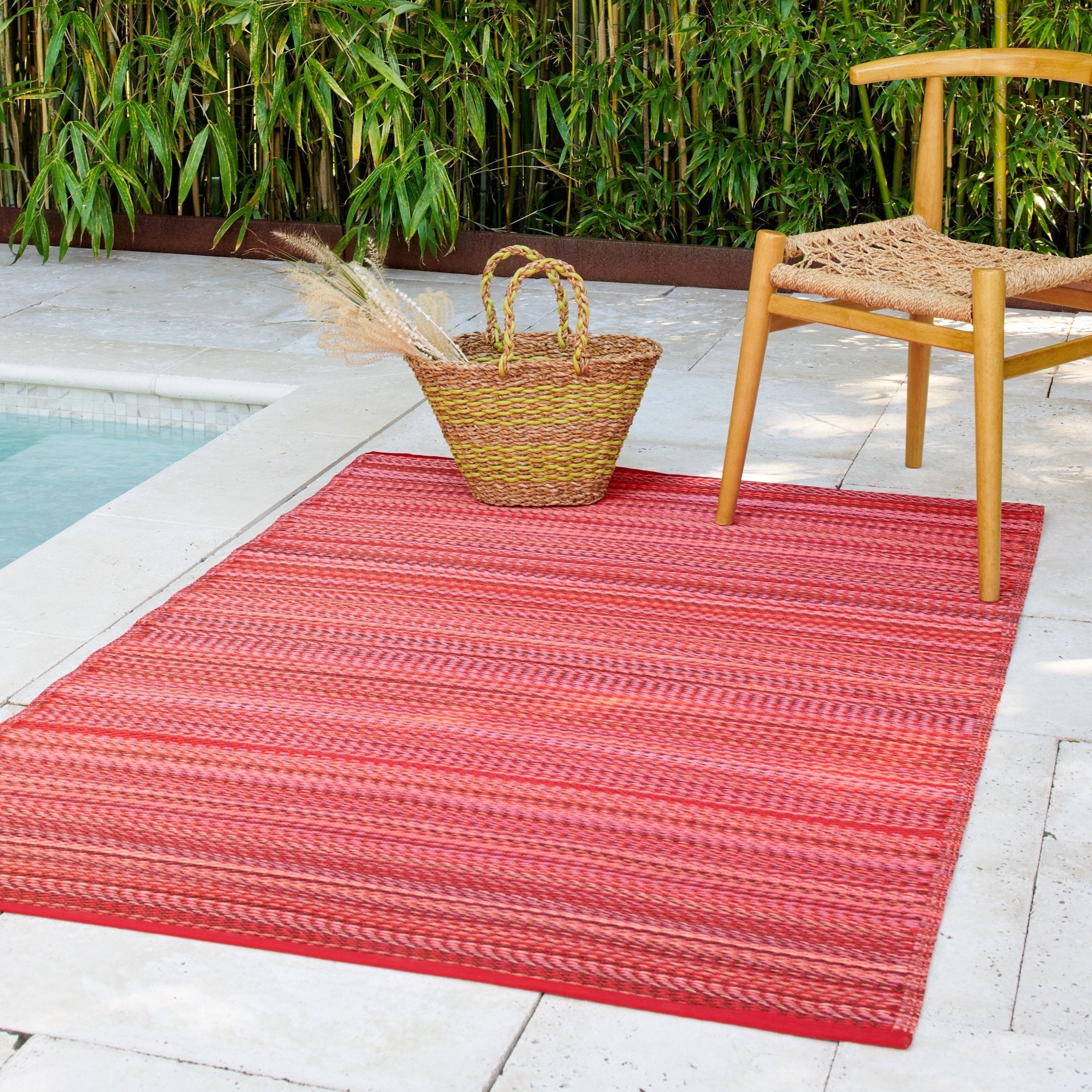 Cancun Outdoor Rug | Modern Striped Multicolor Design