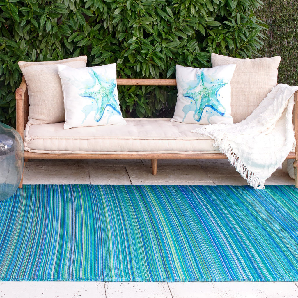 Cancun Outdoor Rug | Modern Striped Multicolor Design
