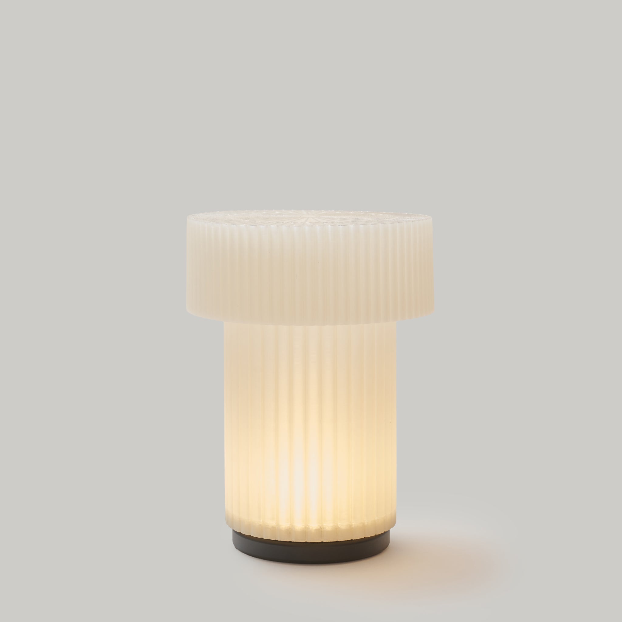 Cordless Mini Drum Lamp | Rechargeable 3D Printed Portable Table Lamp – Wooj Design