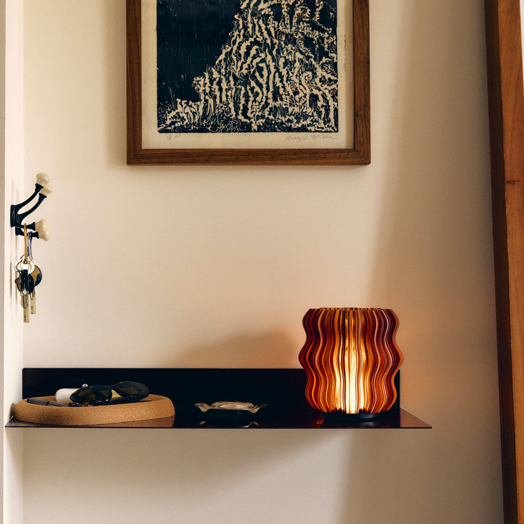 Cordless Mini Wavy Lamp | Rechargeable 3D Printed Table Lamp – Wooj Design