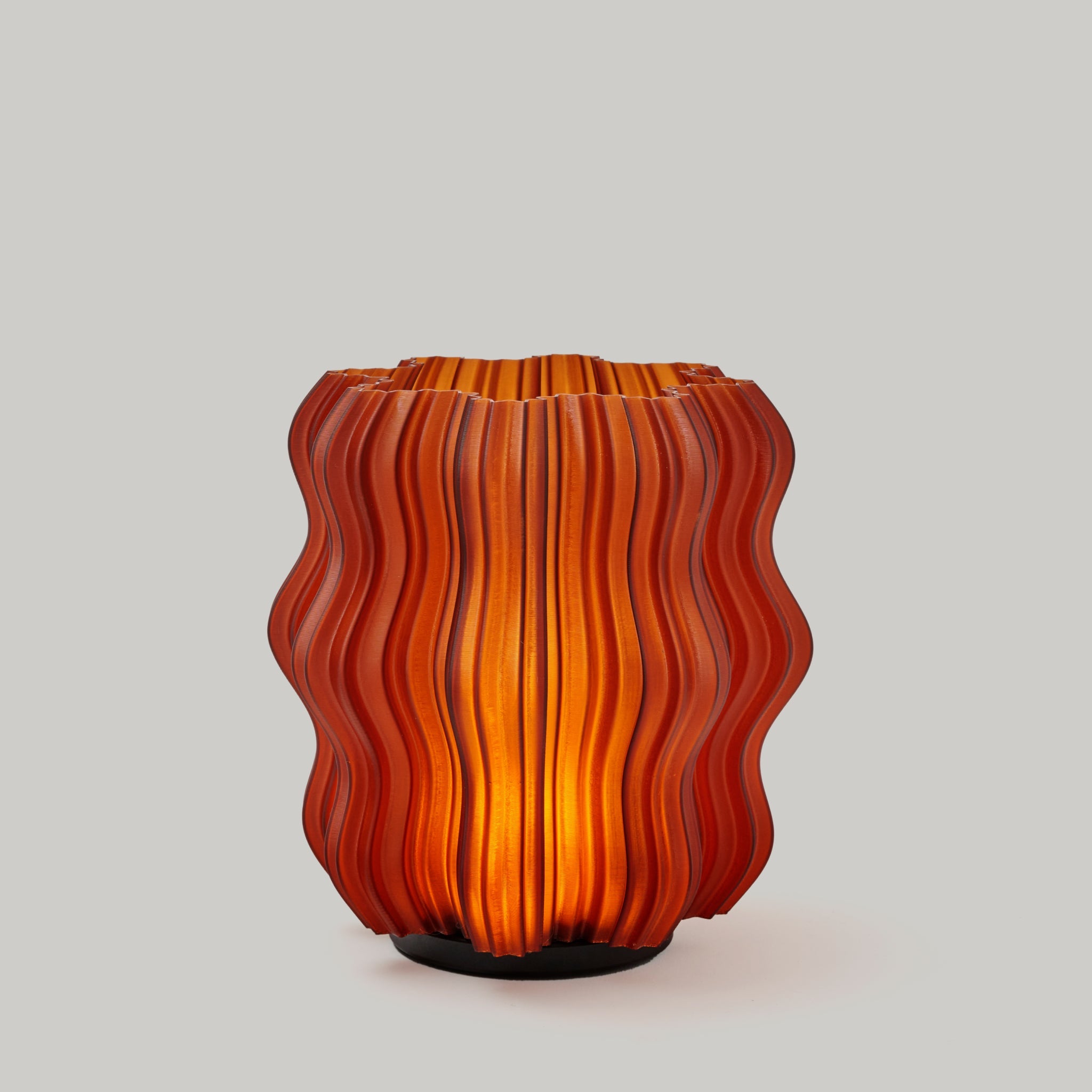 Cordless Mini Wavy Lamp | Rechargeable 3D Printed Table Lamp – Wooj Design