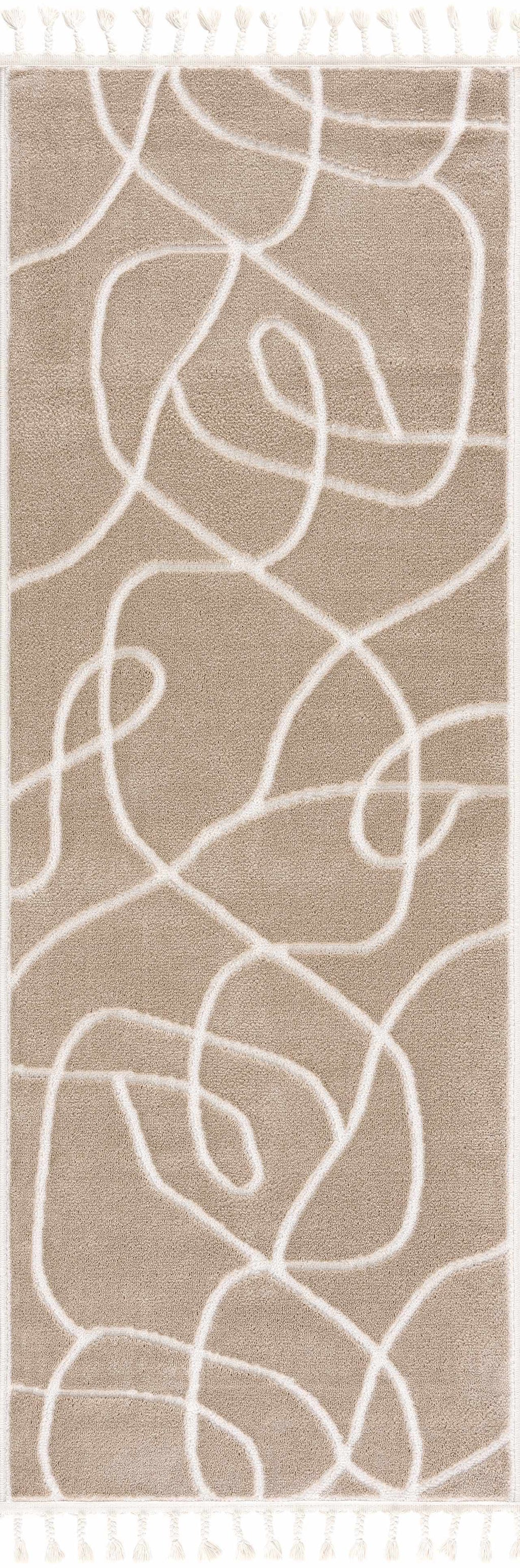 Azana Cream Area Rug | Modern Minimalist Line Design