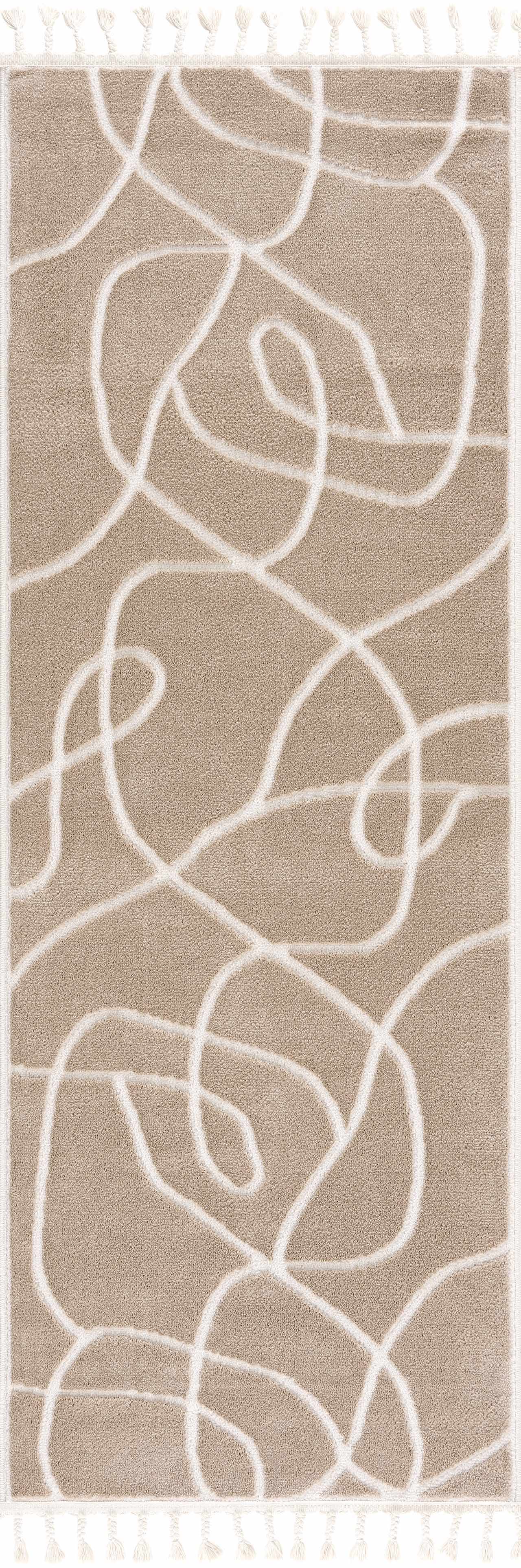 Azana Cream Area Rug | Modern Minimalist Line Design