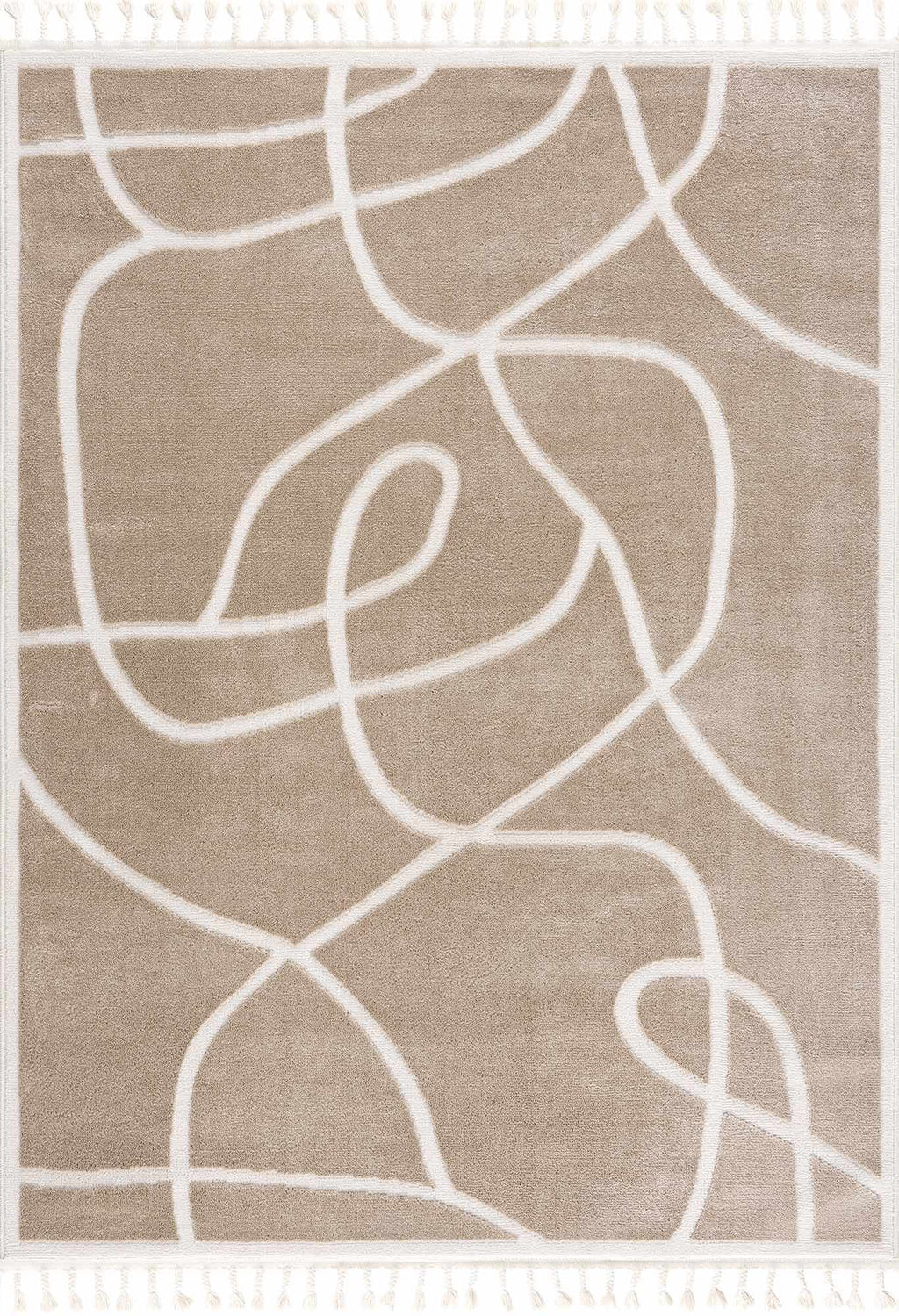 Azana Cream Area Rug | Modern Minimalist Line Design