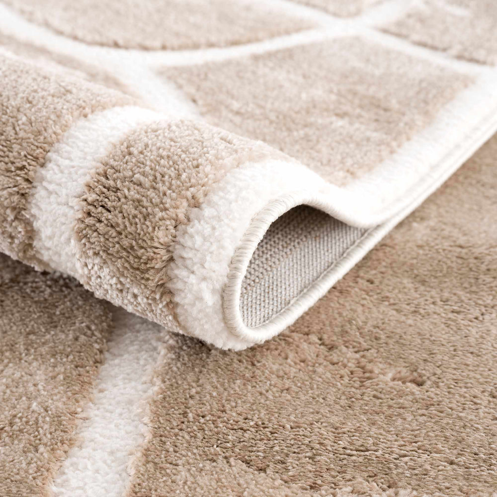 Azana Cream Area Rug | Modern Minimalist Line Design