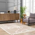 Azana Cream Area Rug | Modern Minimalist Line Design