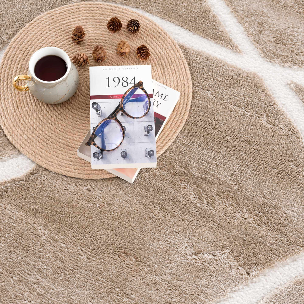 Azana Cream Area Rug | Modern Minimalist Line Design