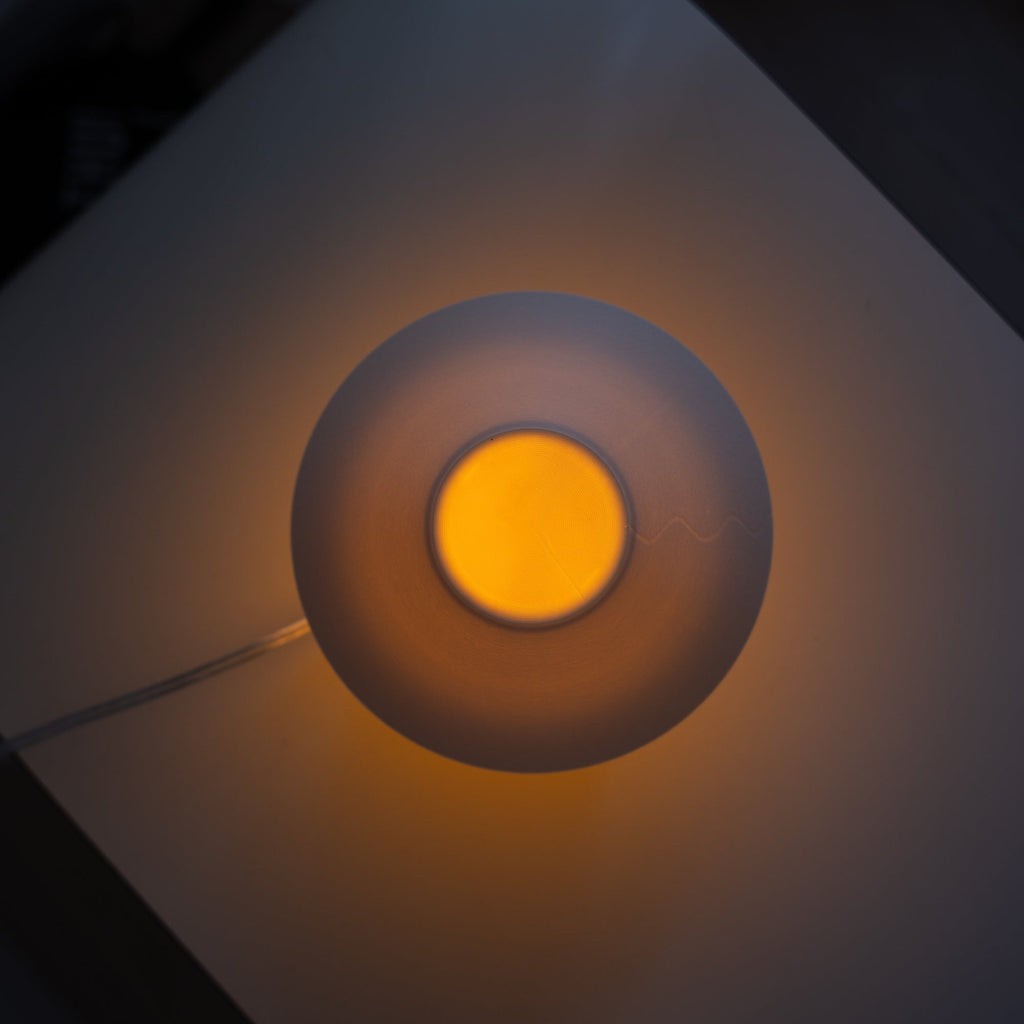 Scoop Lamp | 3D Printed Ceramic-Inspired Designer Table Lamp – Analuisa Corrigan x Wooj Design